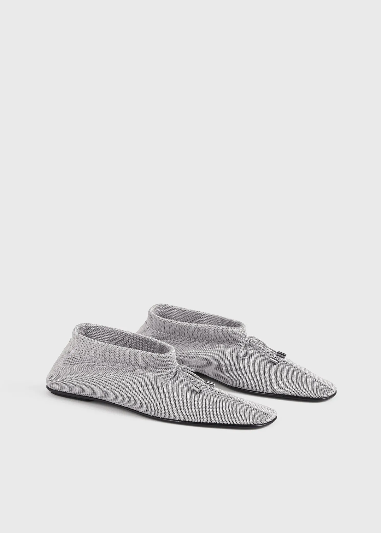 Knitted ballerinas silver