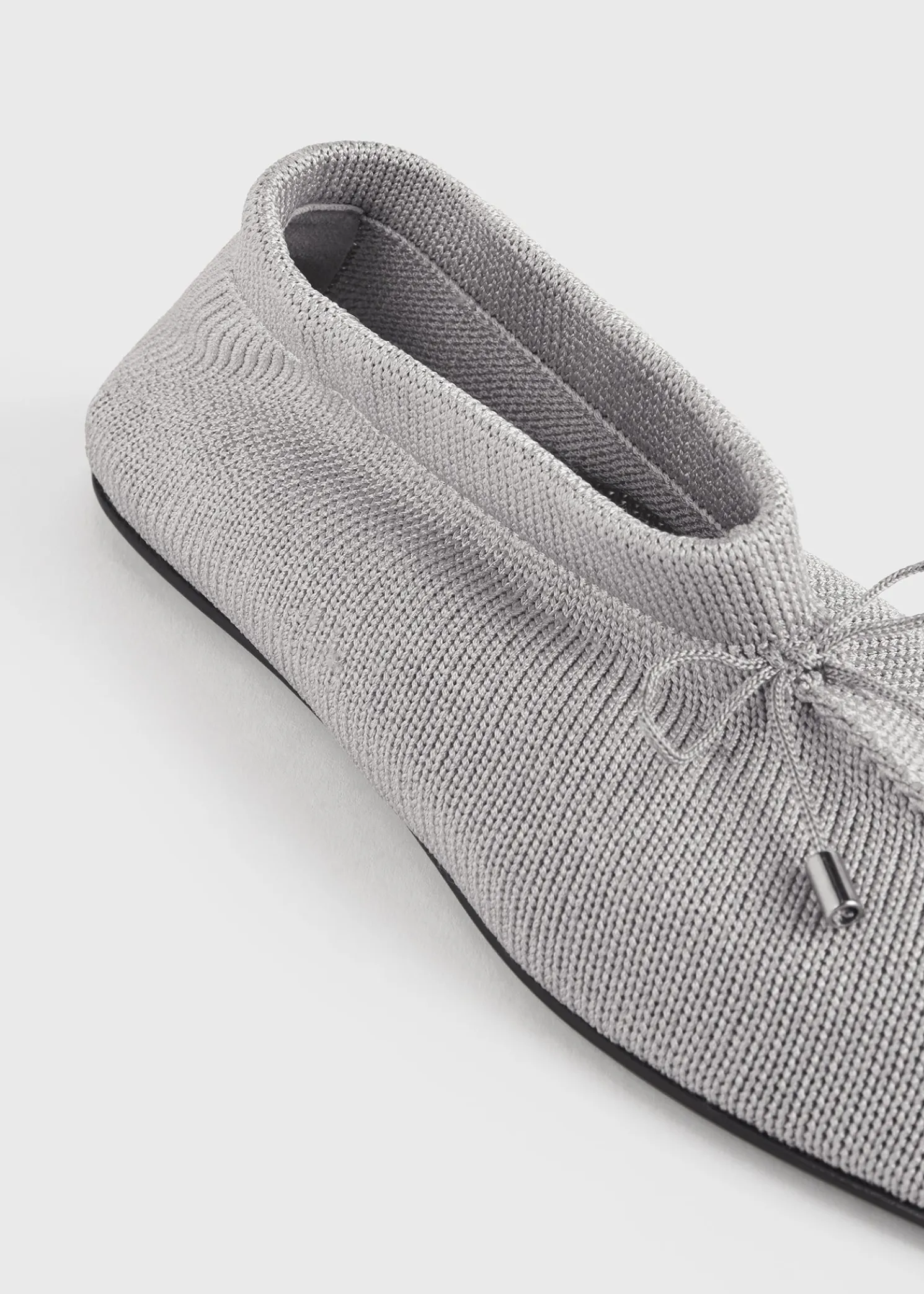 Knitted ballerinas silver