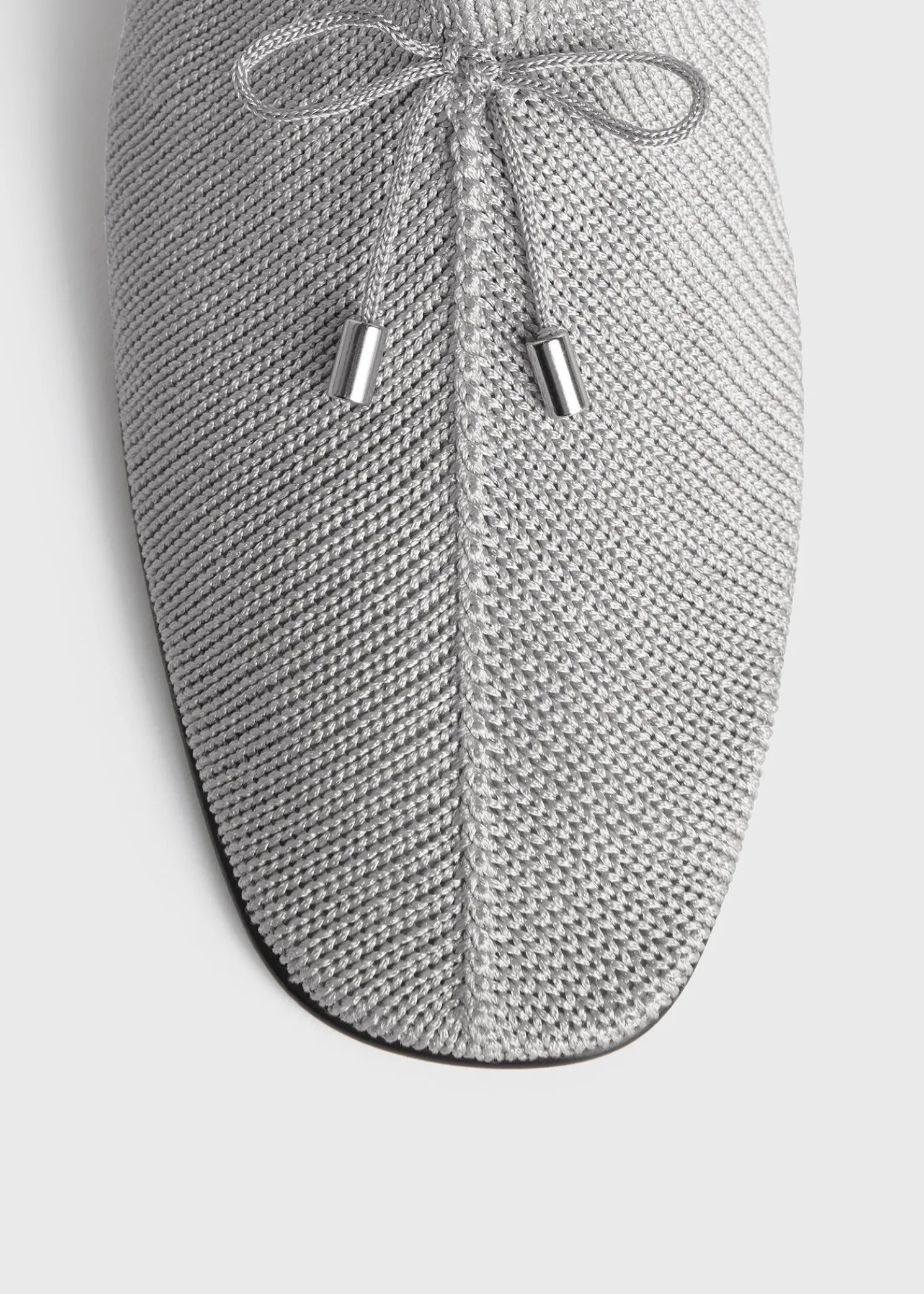 Knitted ballerinas silver