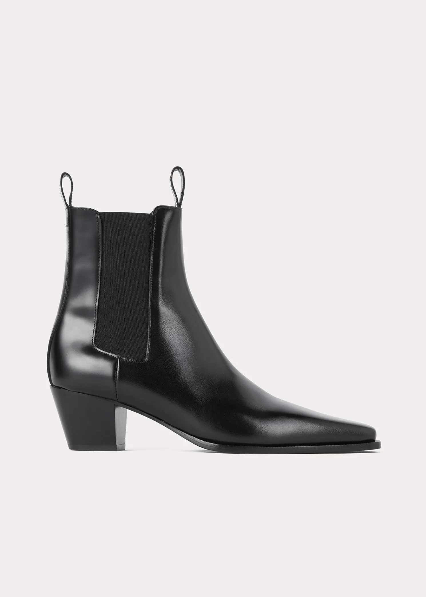 Leather city boots black