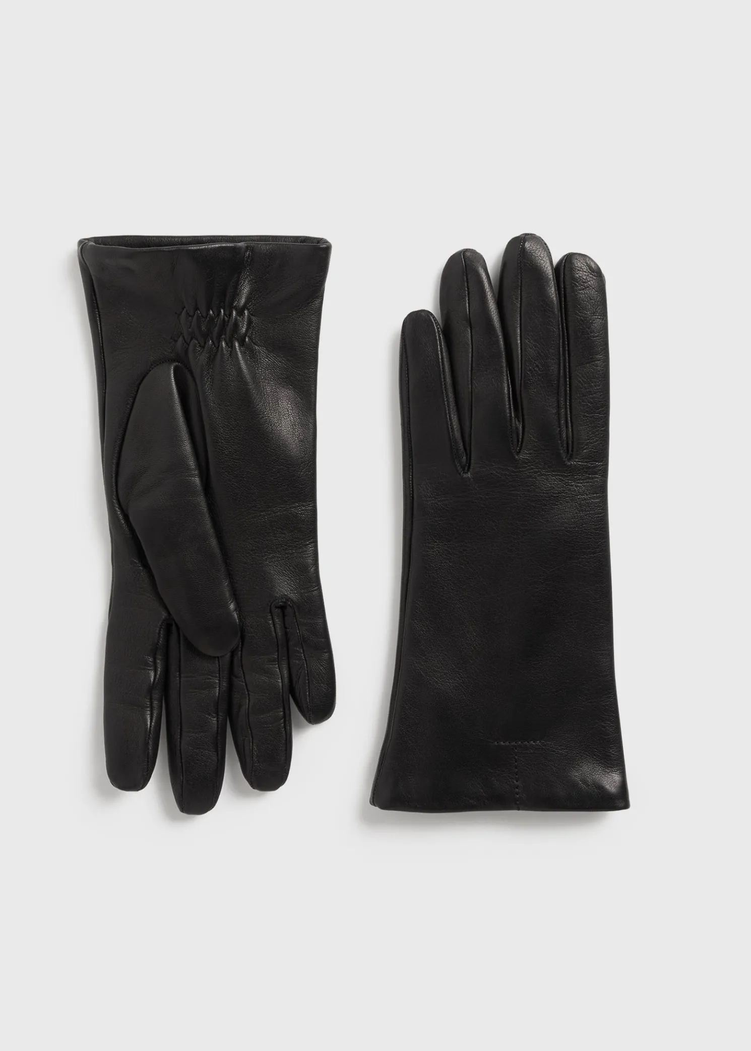 Leather gloves black
