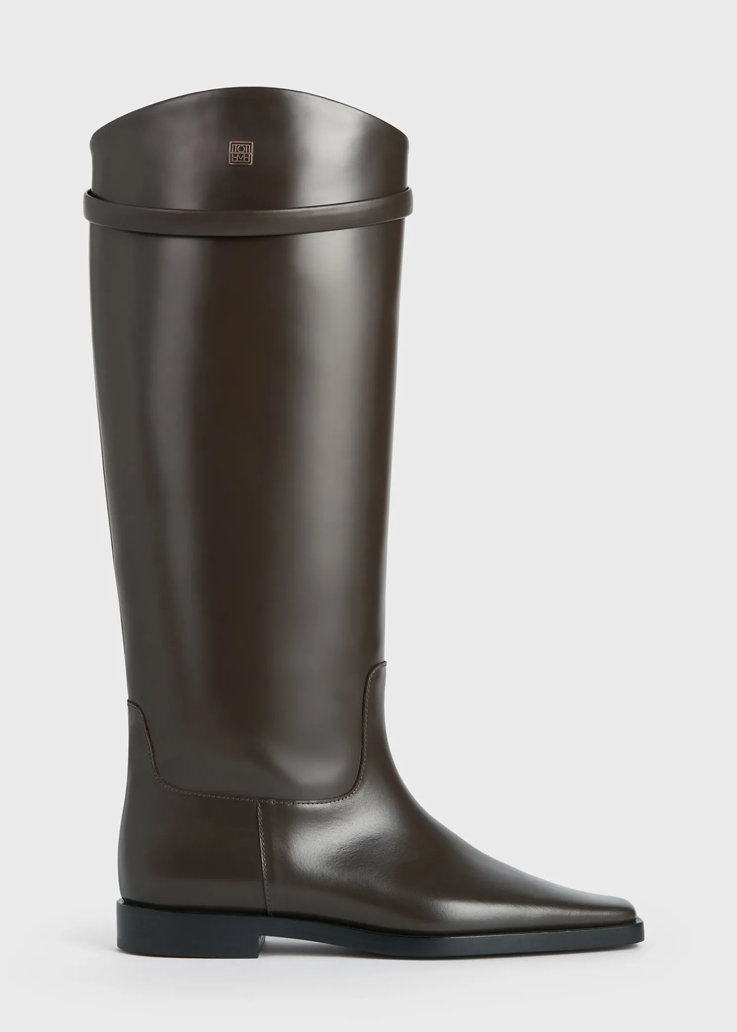 Leather riding boots coffee