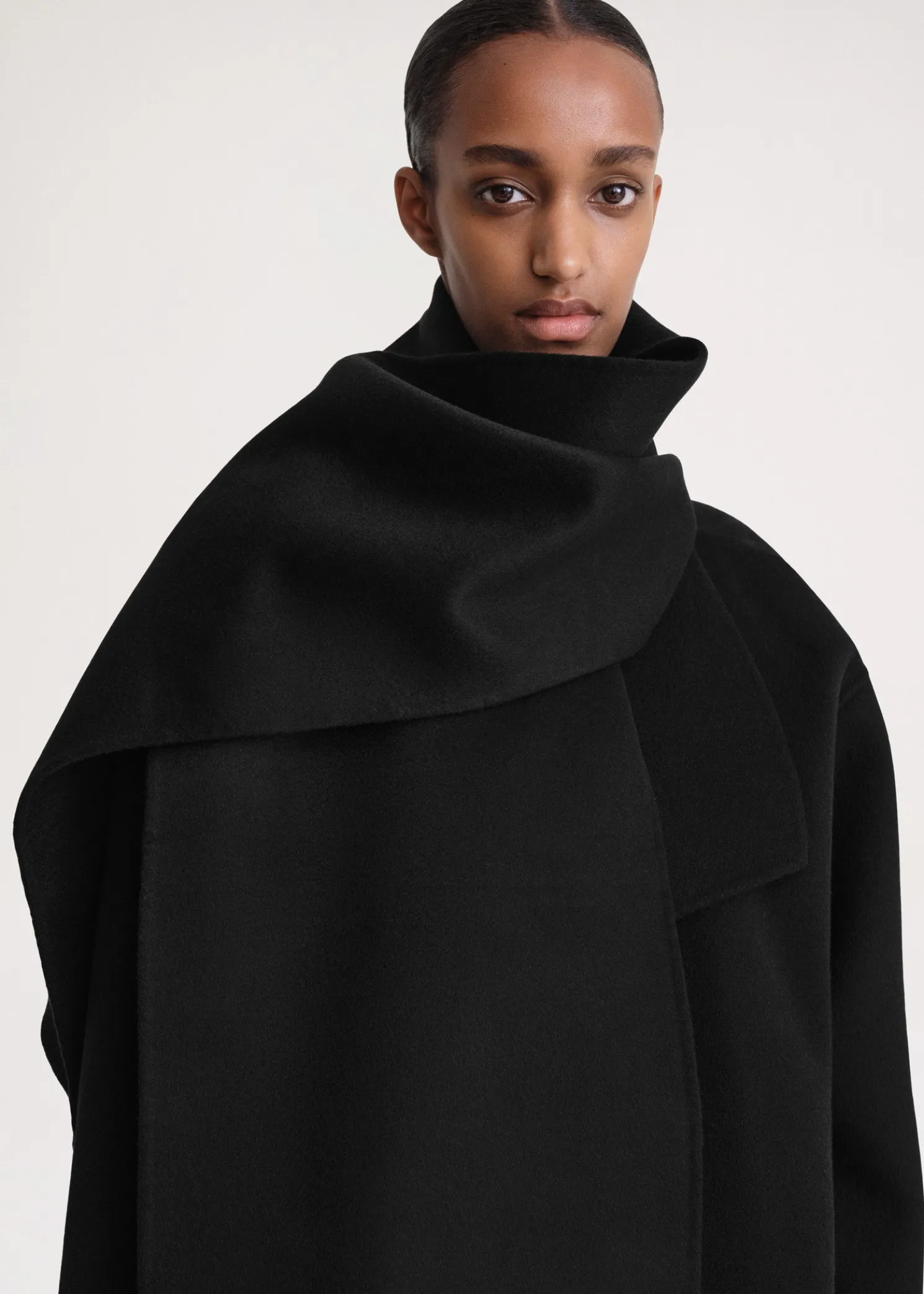 Long doublé scarf black