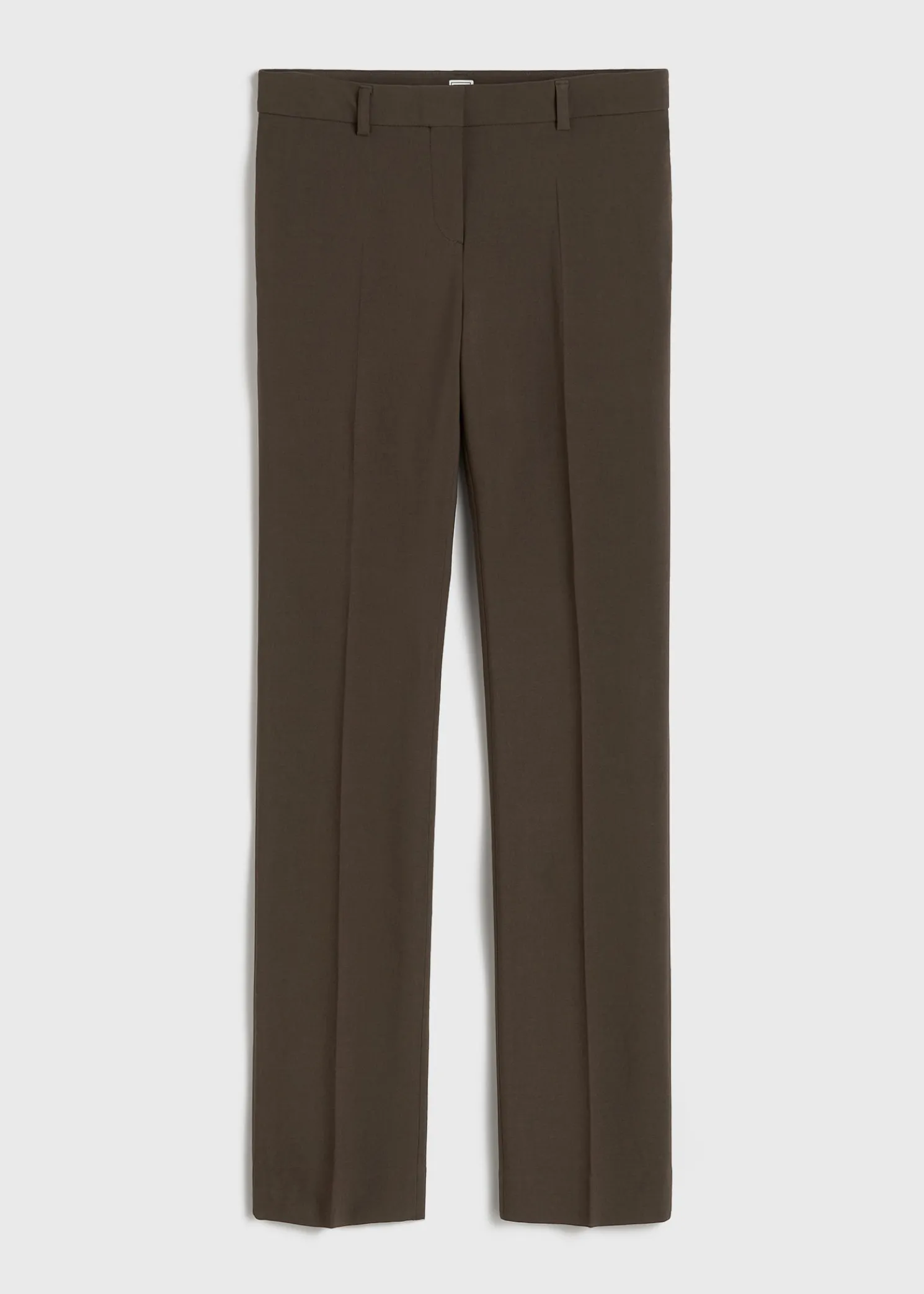 Low-waist slim trousers bark