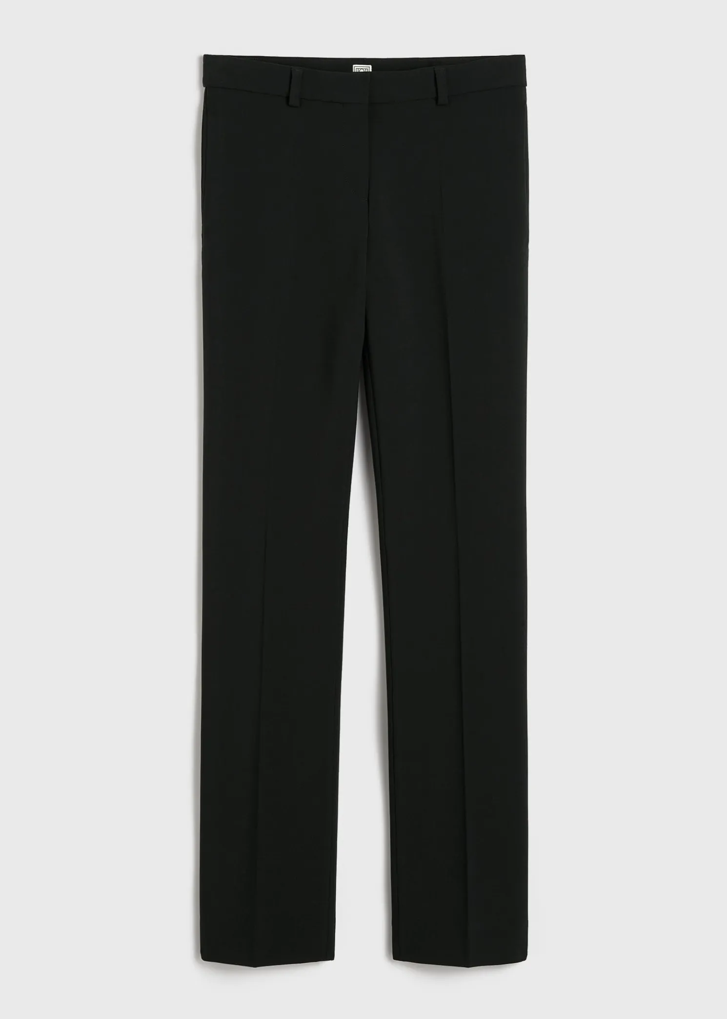 Low-waist slim trousers black