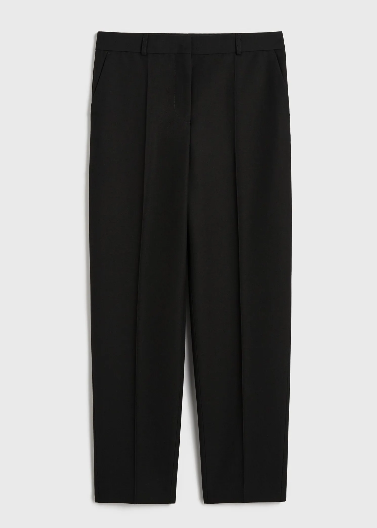 Low-waist tailored trousers black