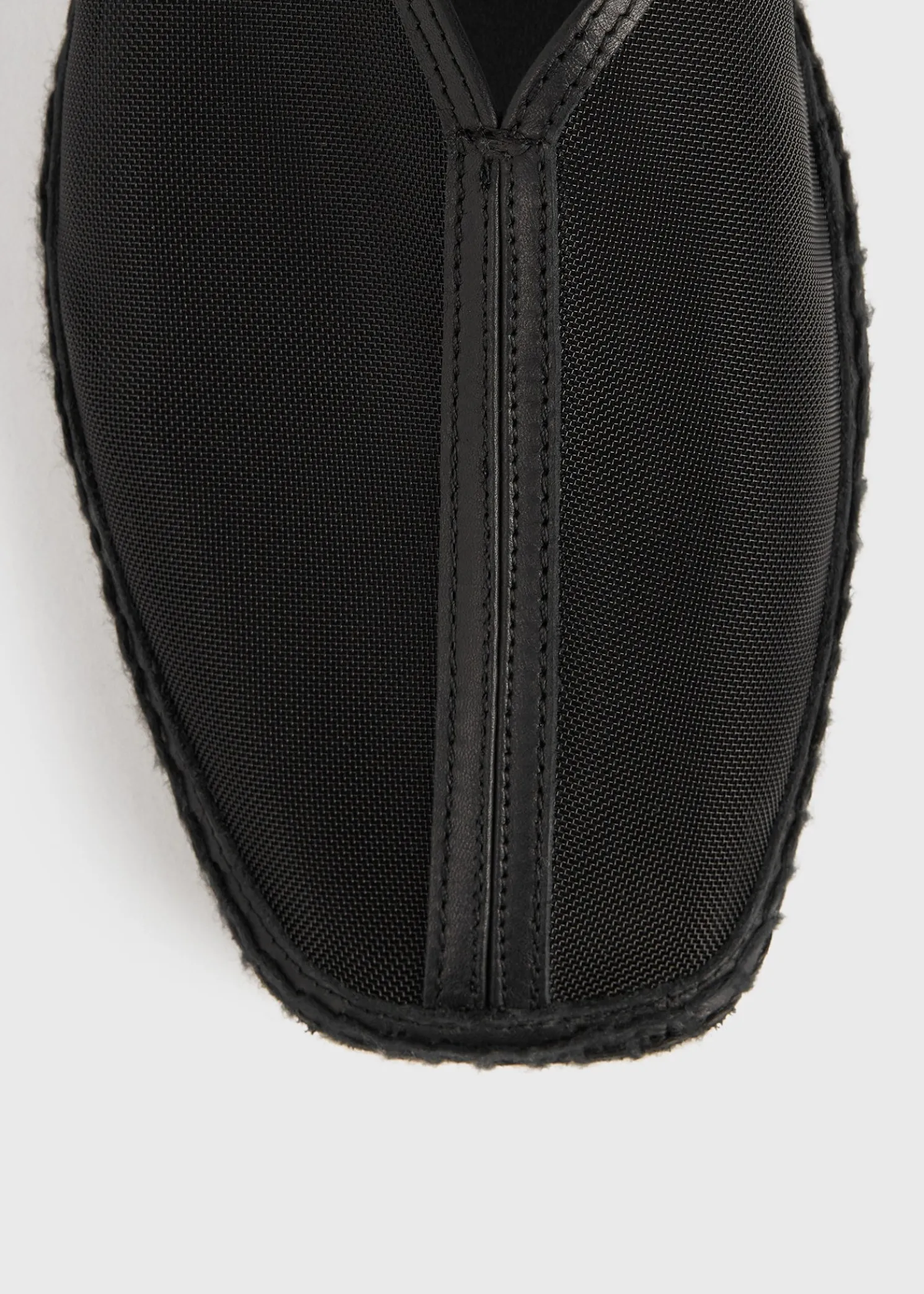 Mesh espadrille slippers black