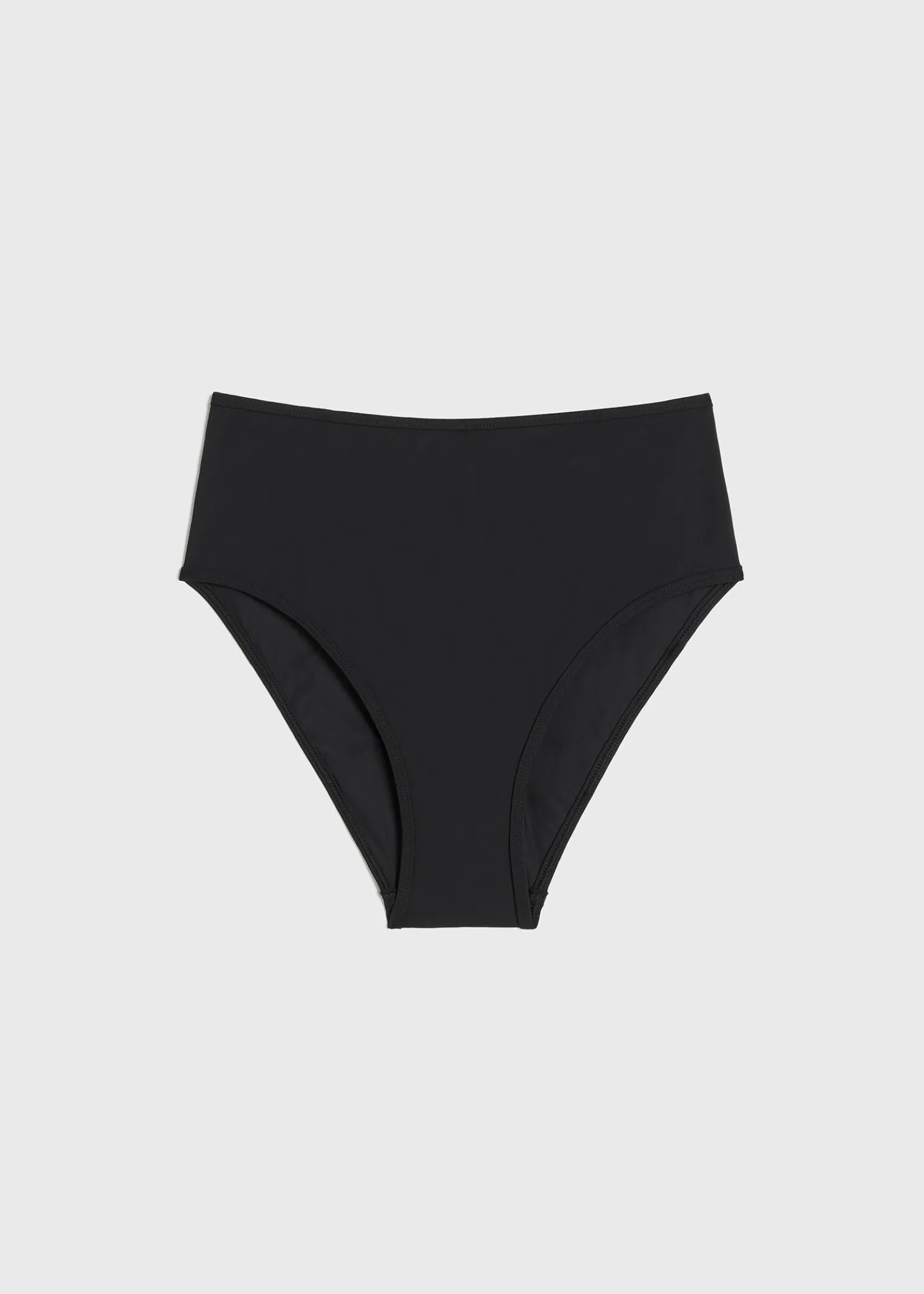 Mid-rise bikini bottoms black