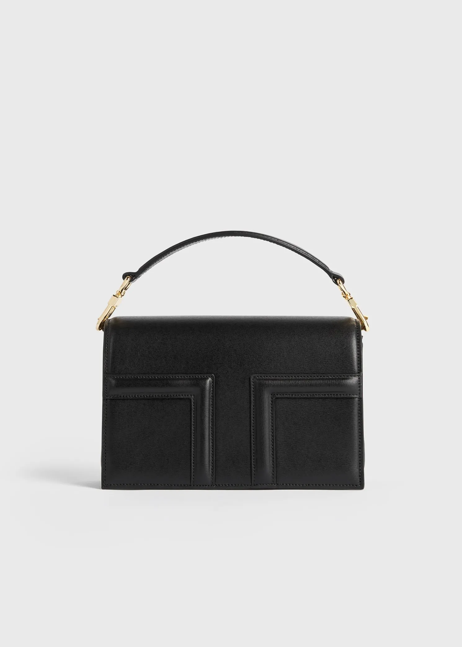 Mini T-Flap leather bag black