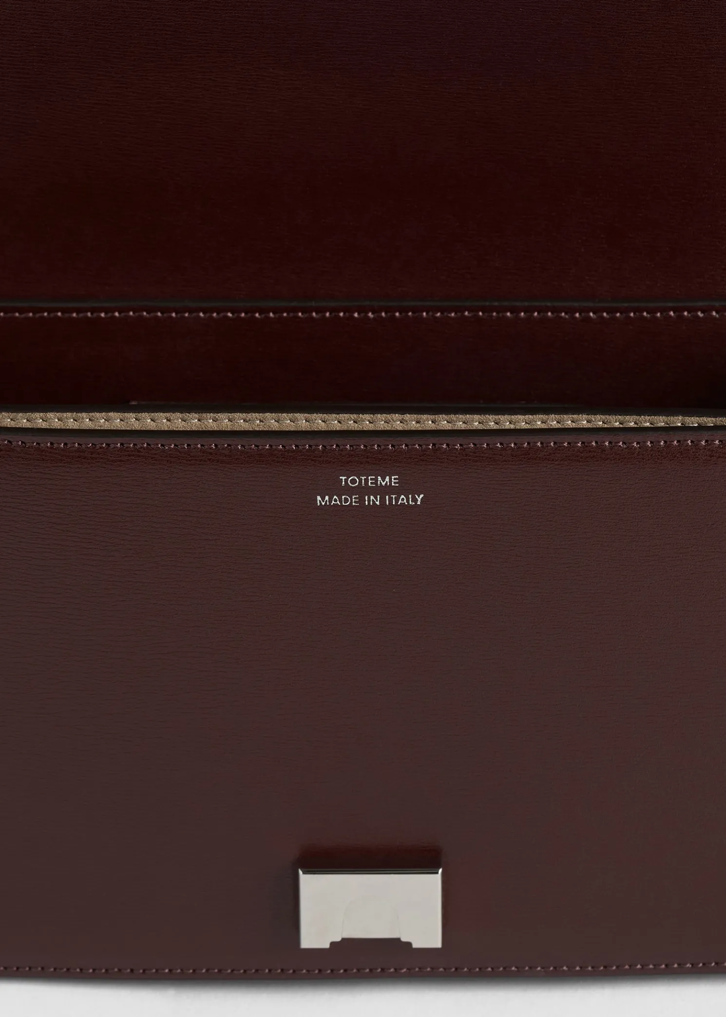 Mini t-flap leather bag bordeaux