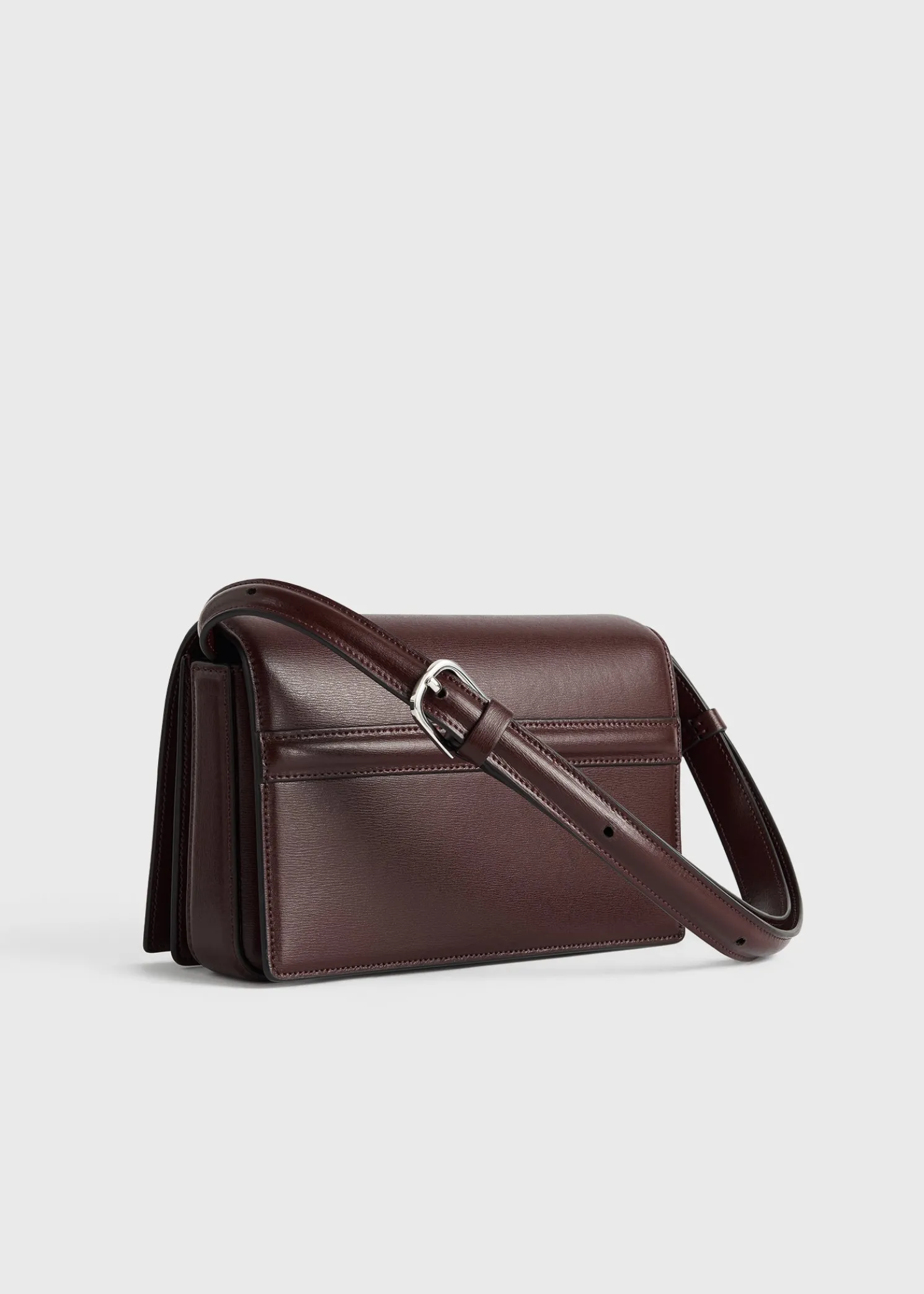 Mini t-flap leather bag bordeaux