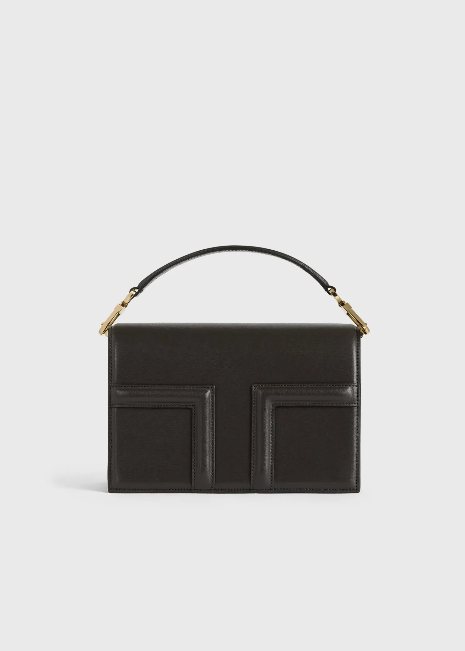 Mini T-Flap leather bag bark