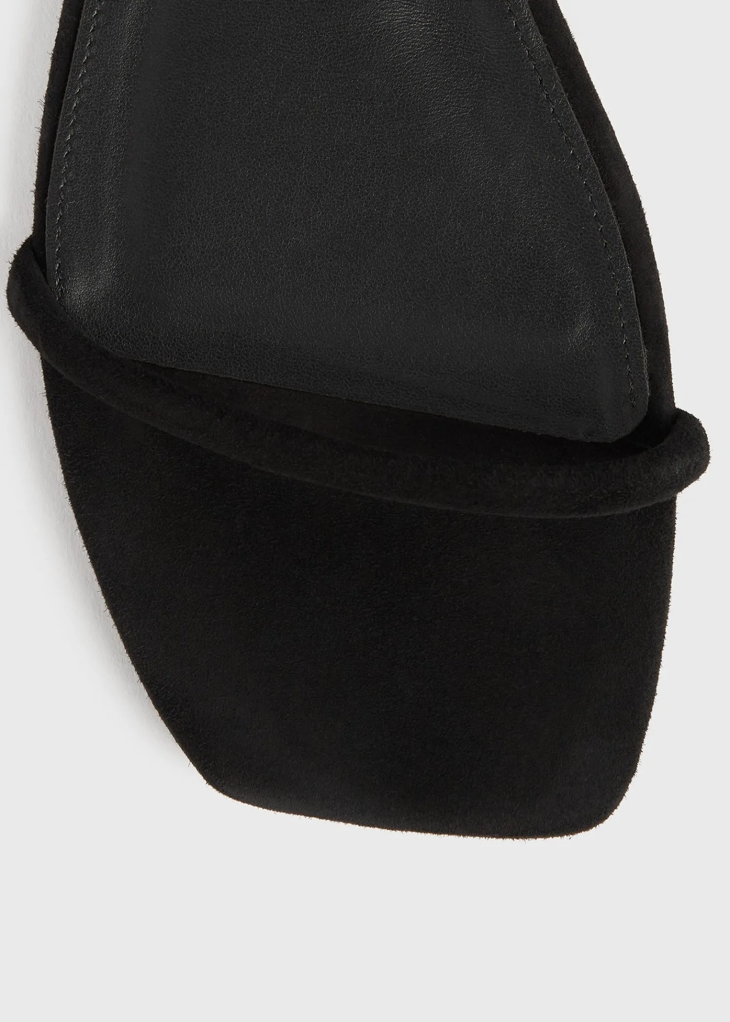 Minimalist suede slides black