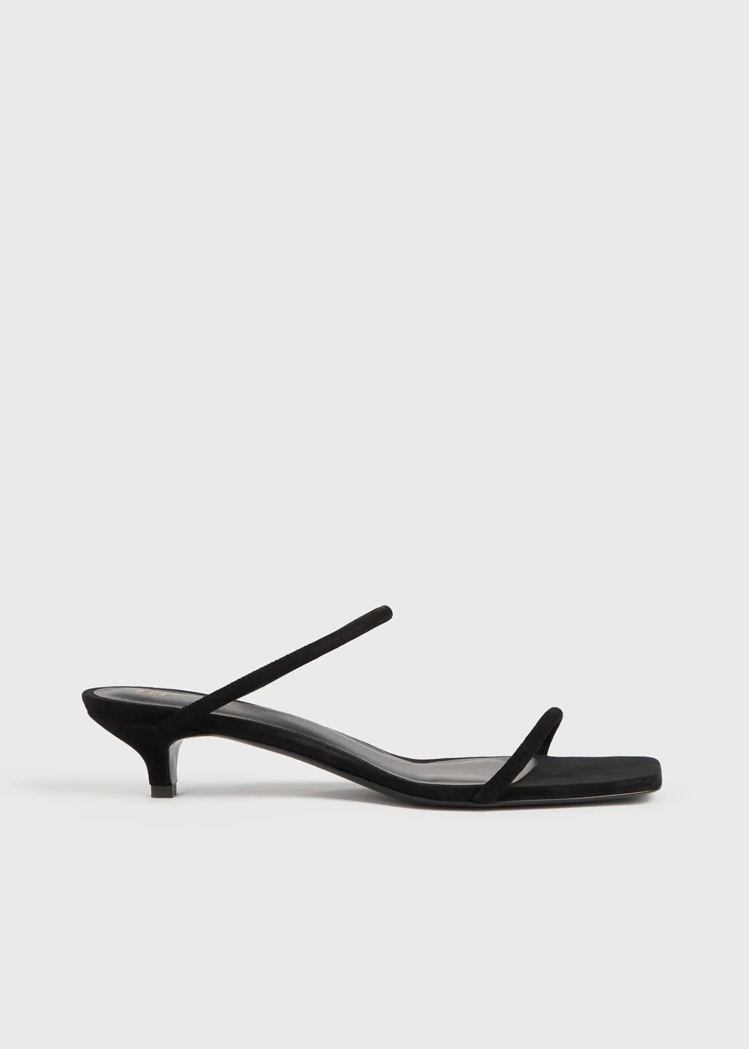 Minimalist suede sandals black