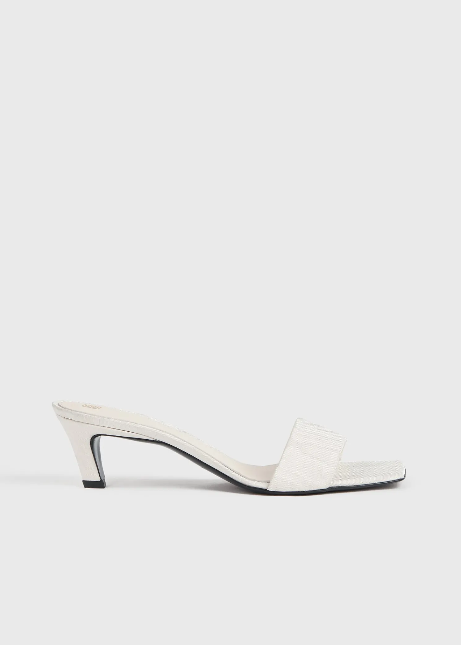 Moiré mule sandals off-white