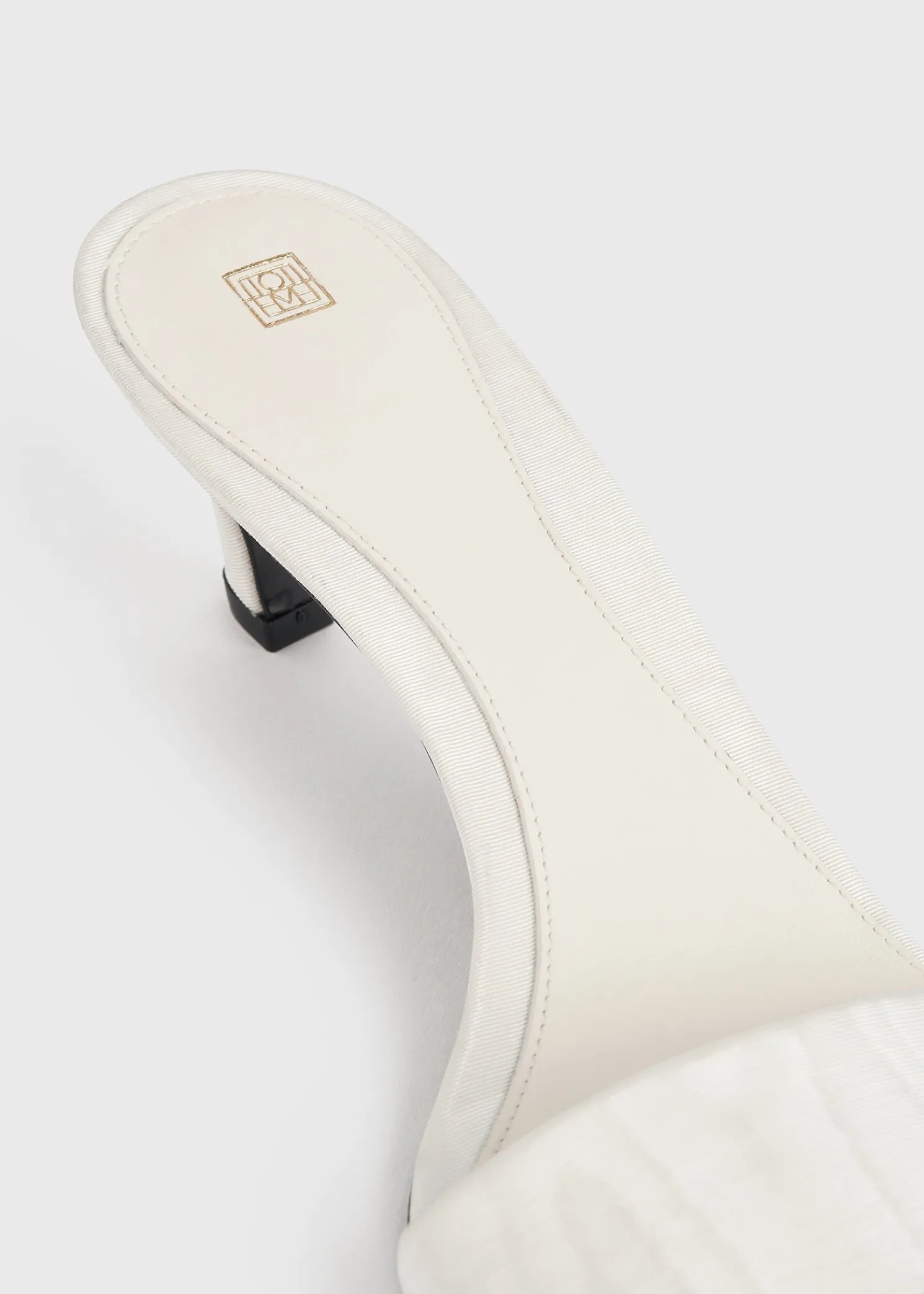 Moiré mule sandals off-white