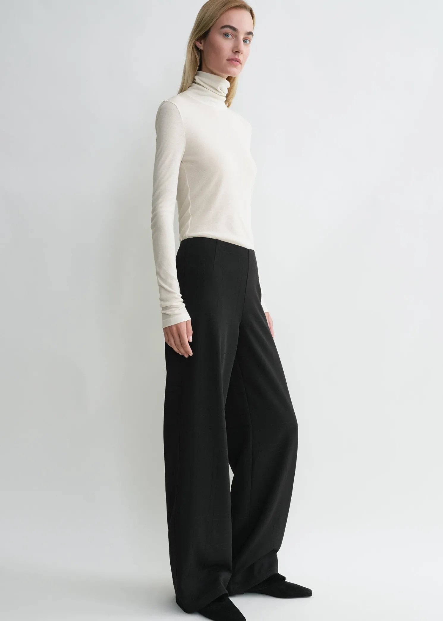 Monogram cady trousers black