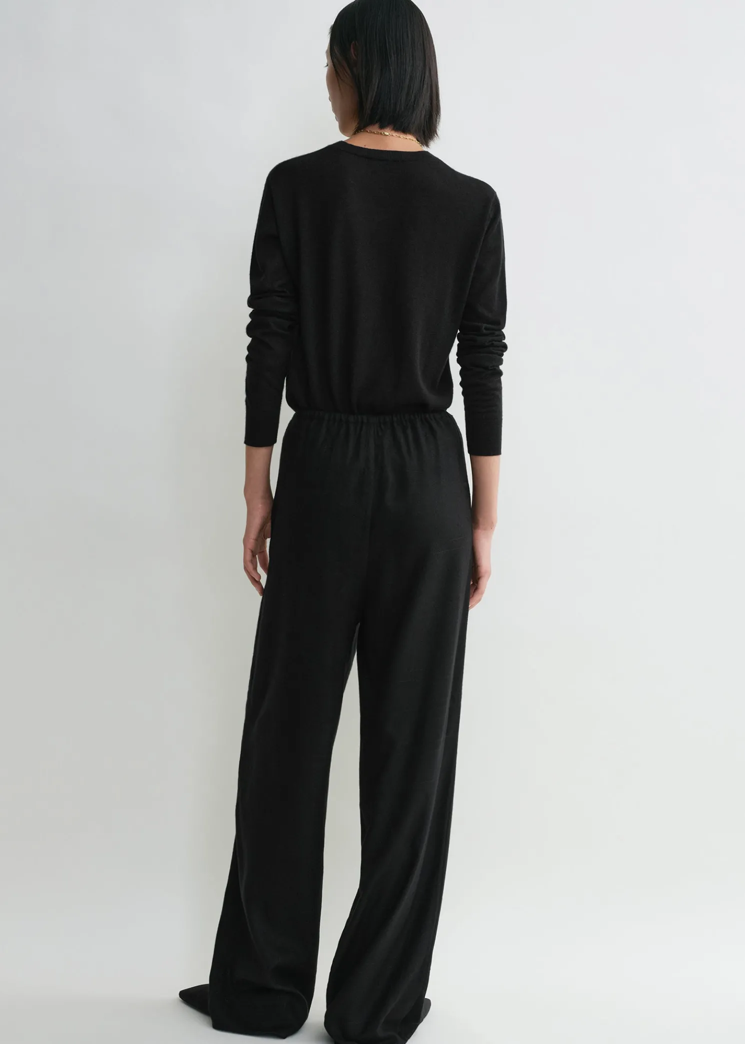 Monogram flannel pj bottoms black