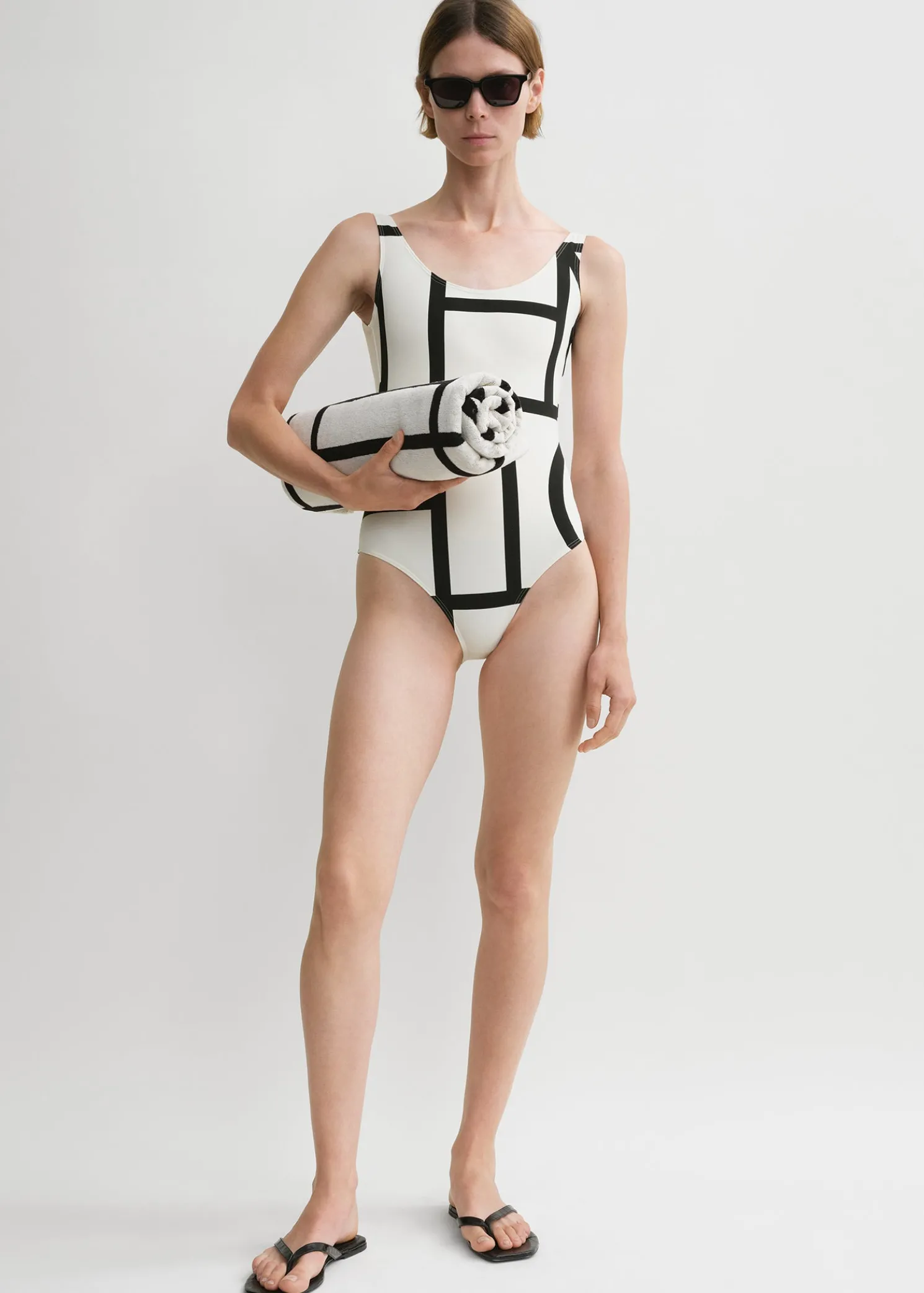 Monogram swimsuit tofu