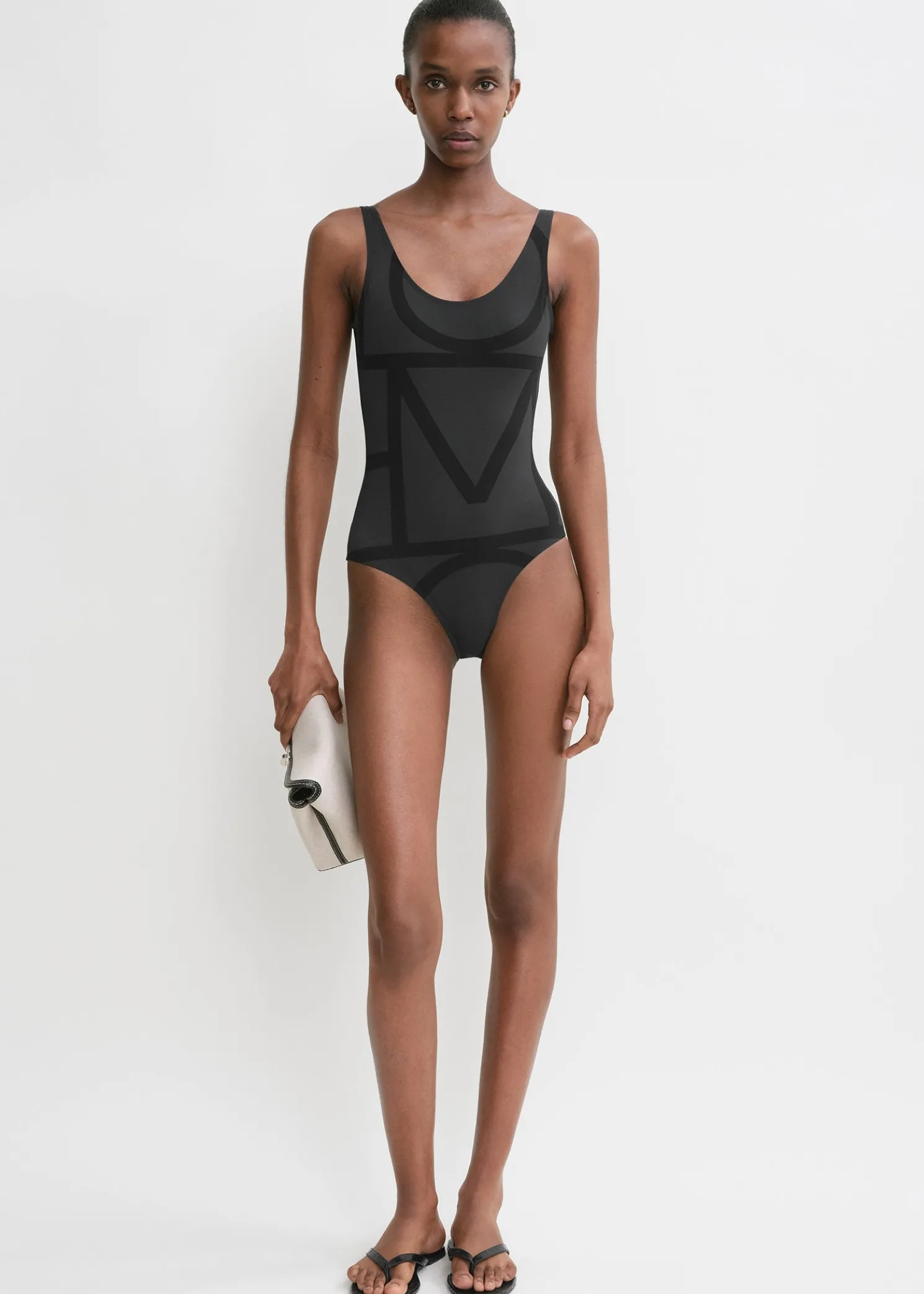 Monogram swimsuit black/black