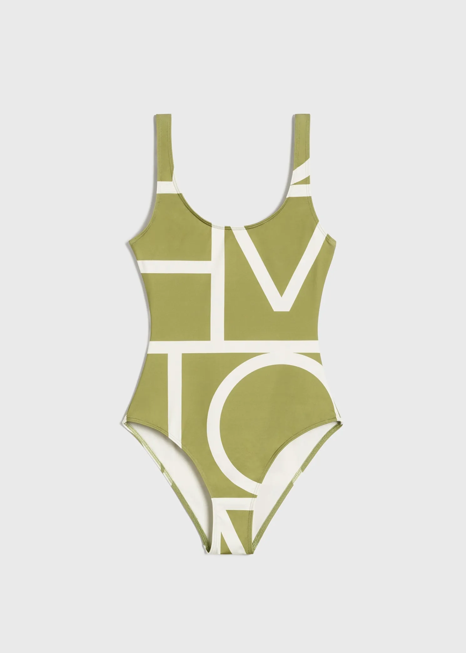 Monogram swimsuit melon/ecru