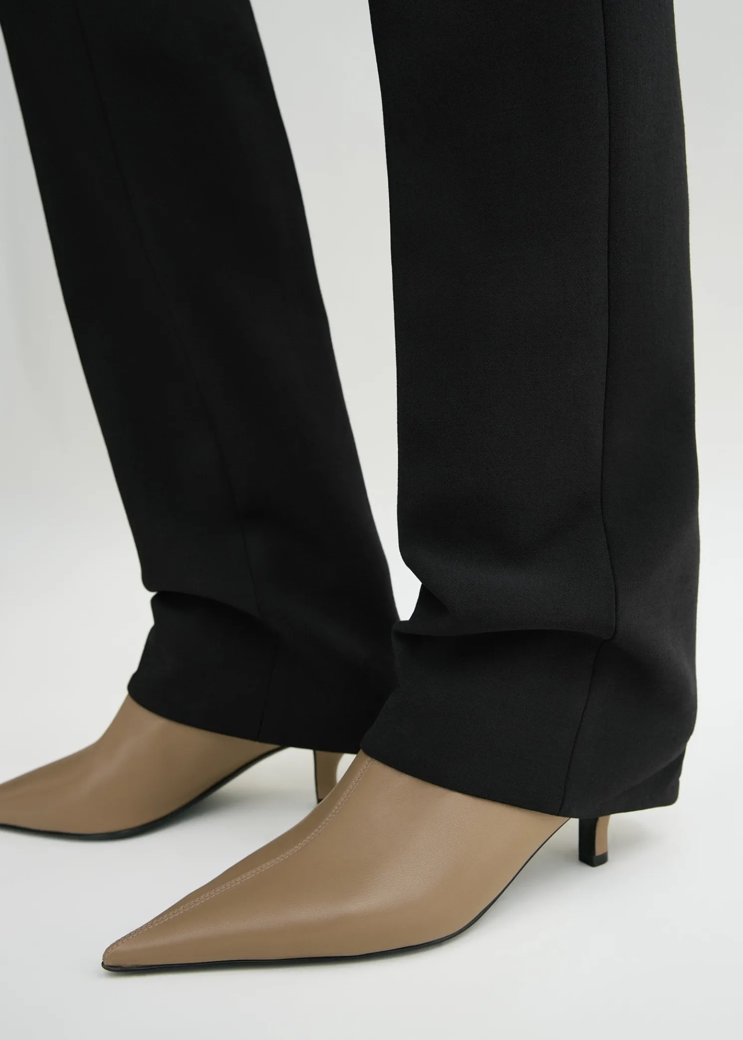 Nappa heeled sock boots truffle