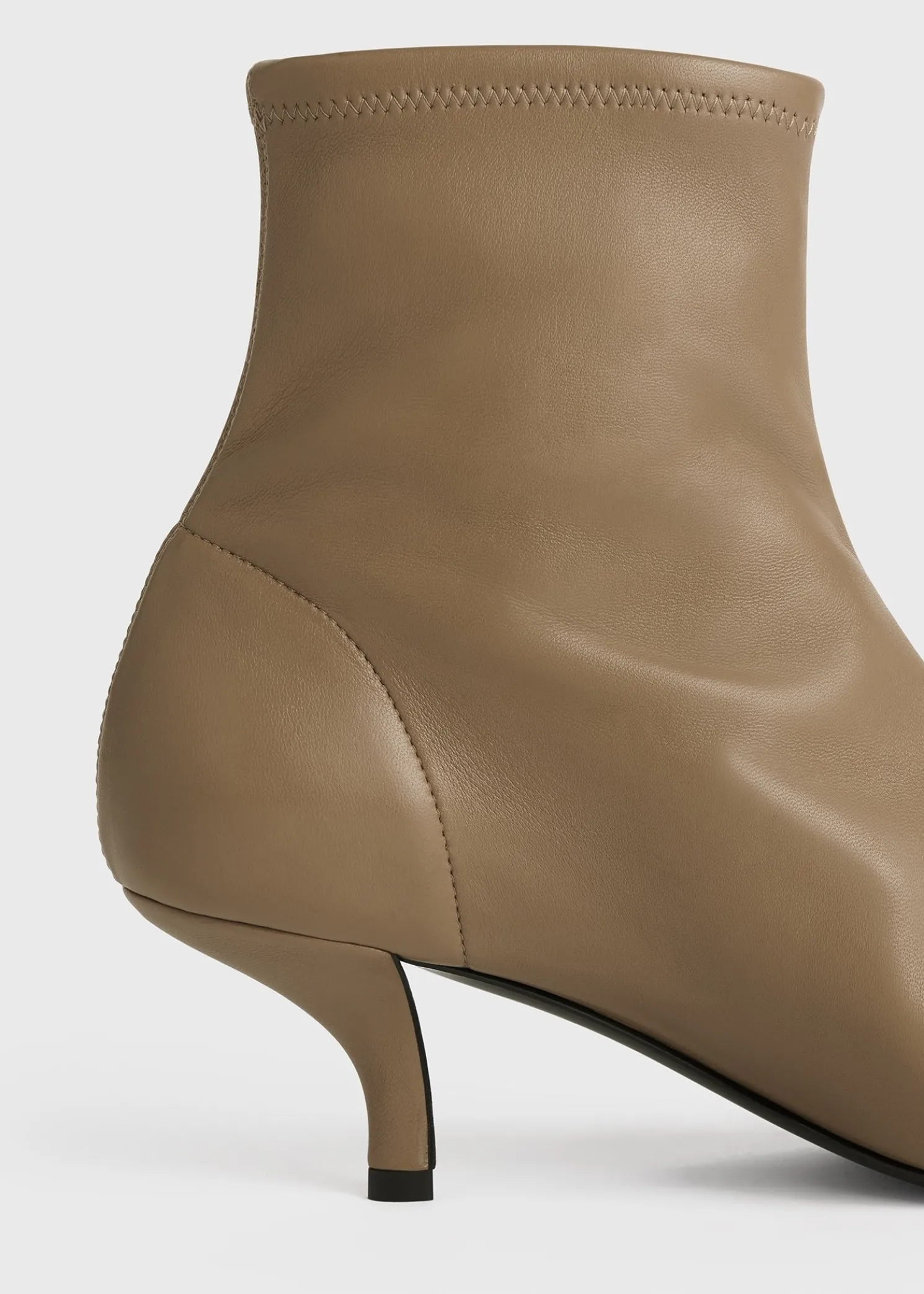 Nappa heeled sock boots truffle