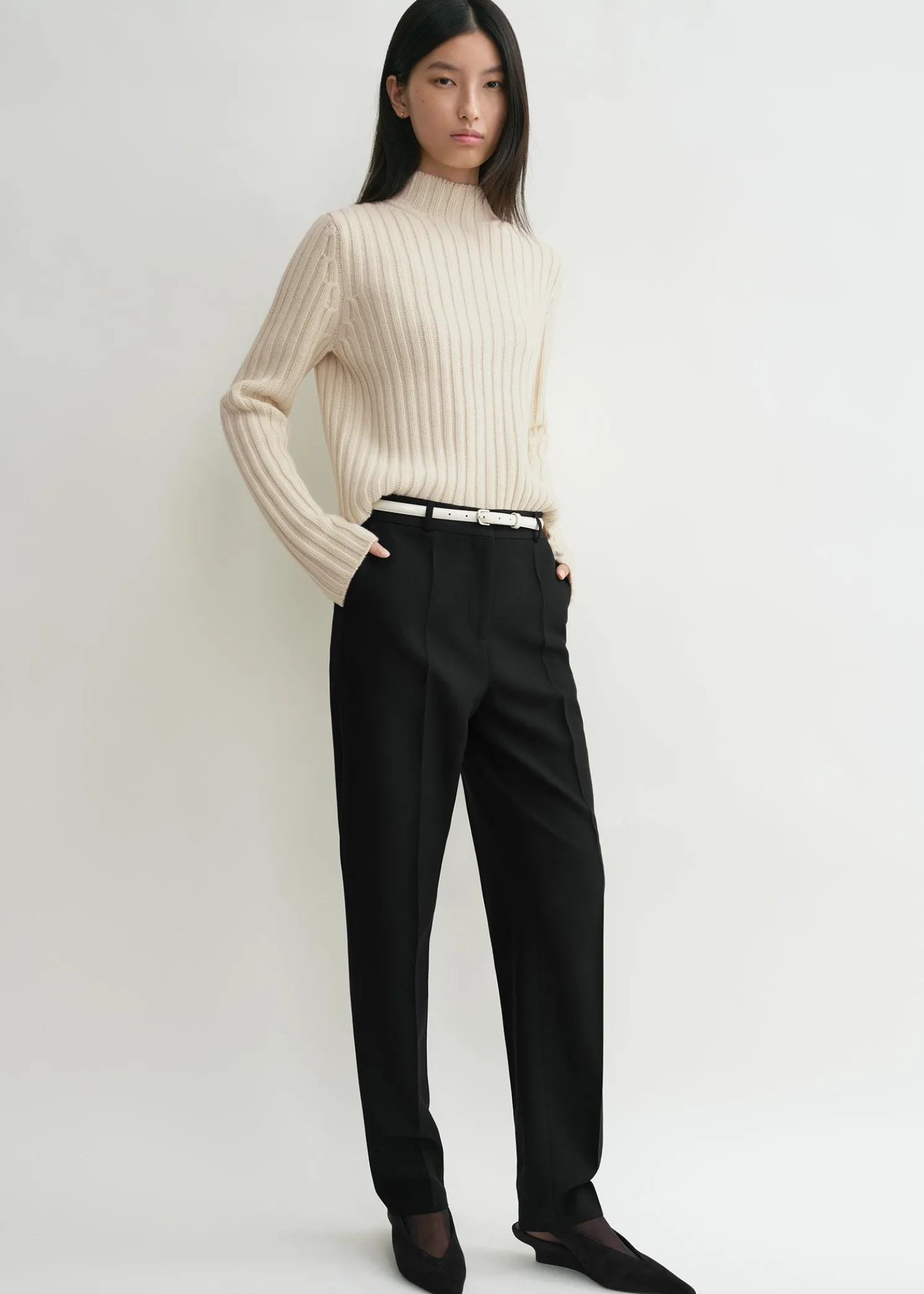 Petite chunky rib knit snow