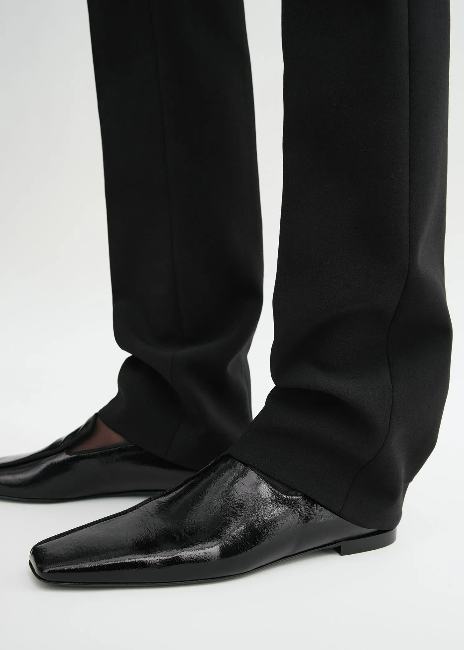 Piped Naplack loafers black