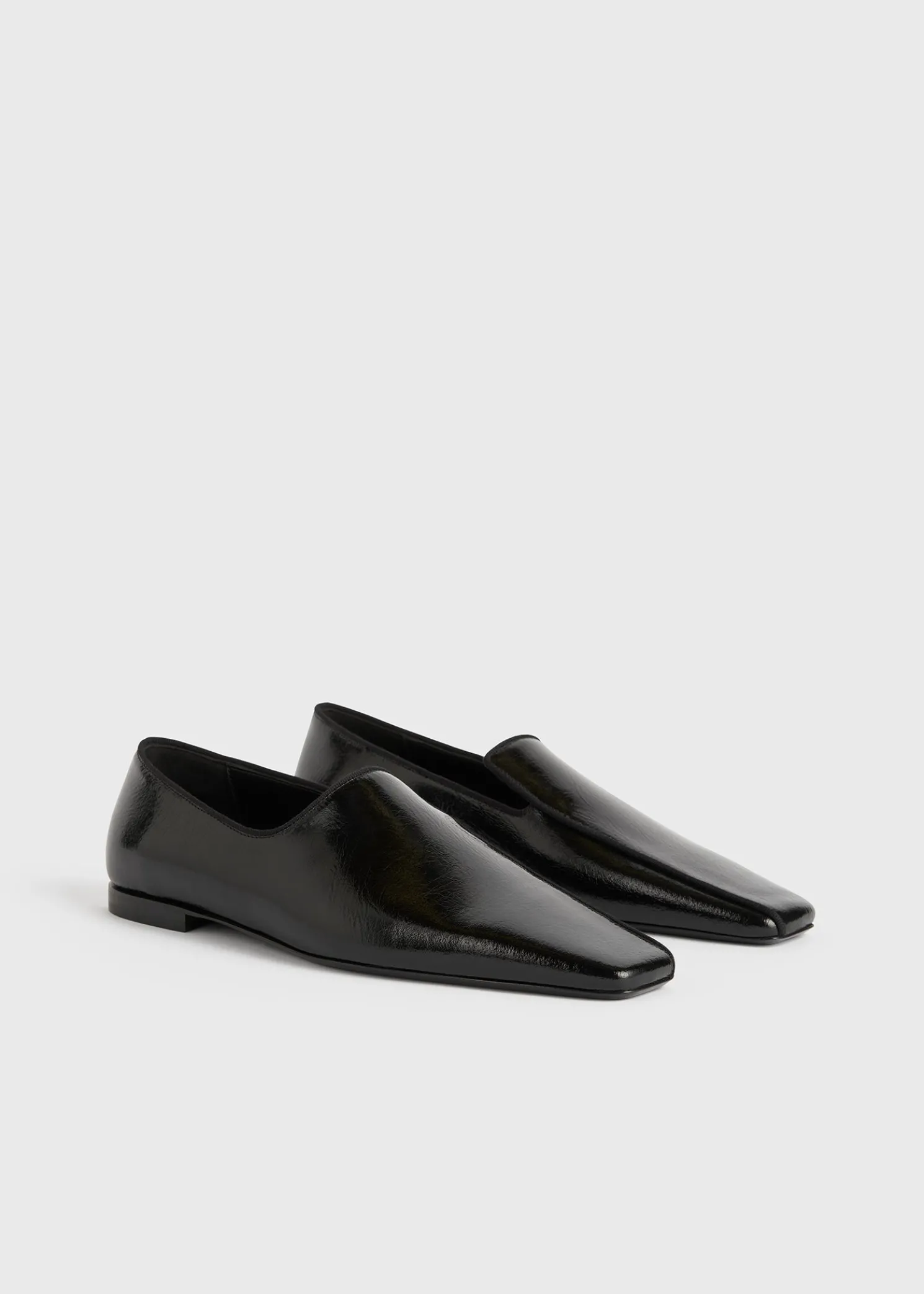 Piped Naplack loafers black