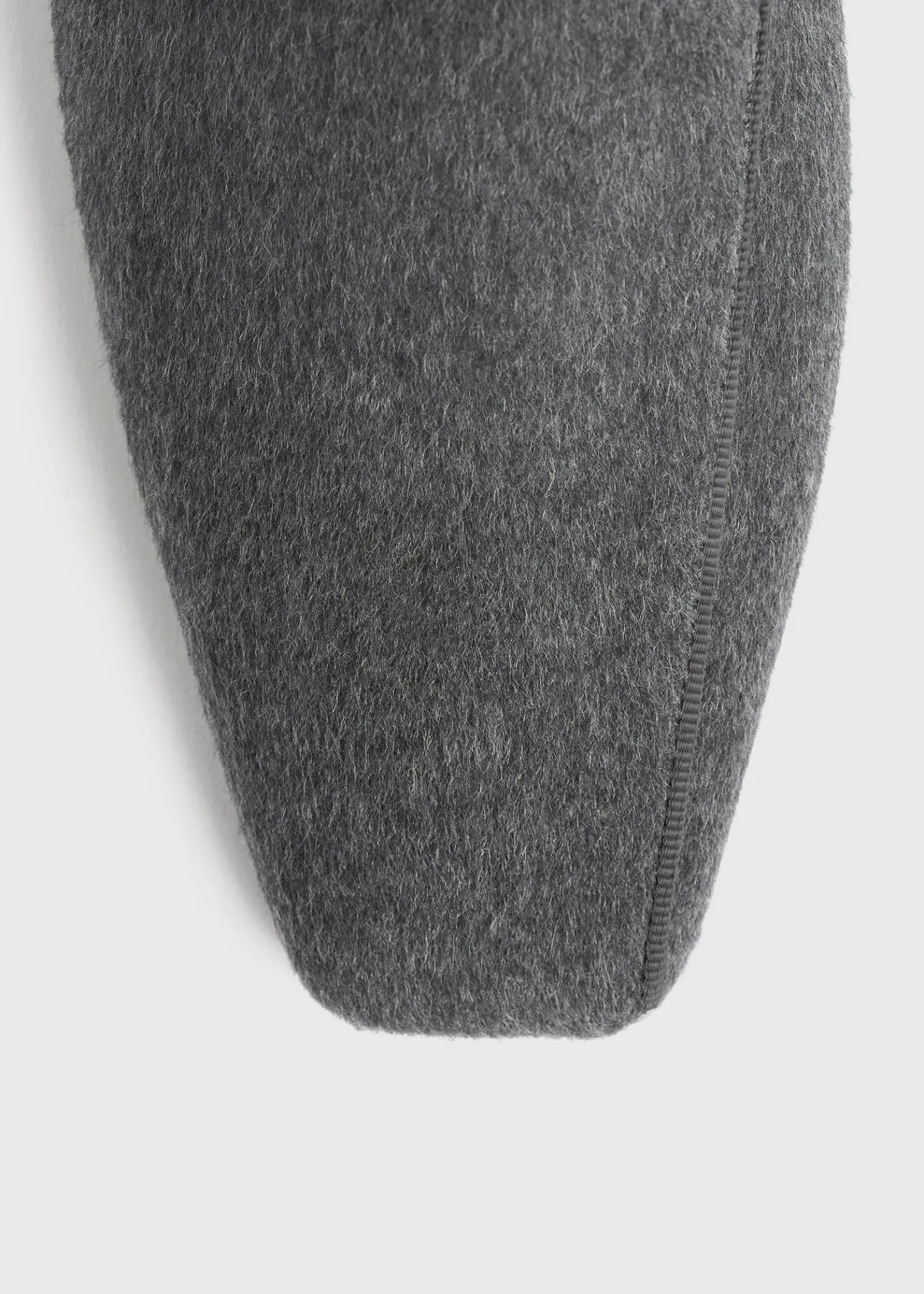 Piped wool loafers grey