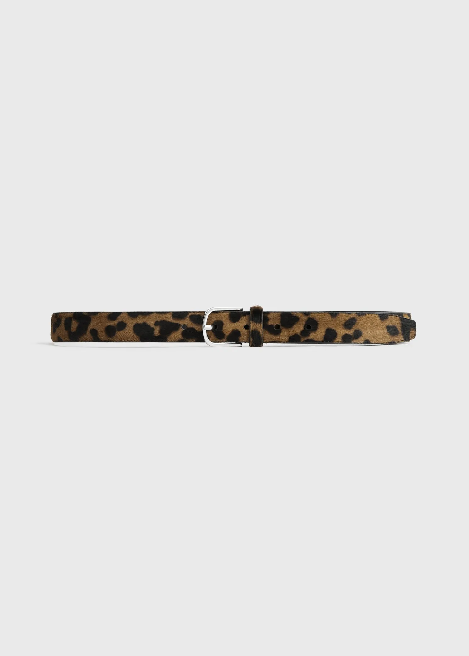 Pony hair belt leopard