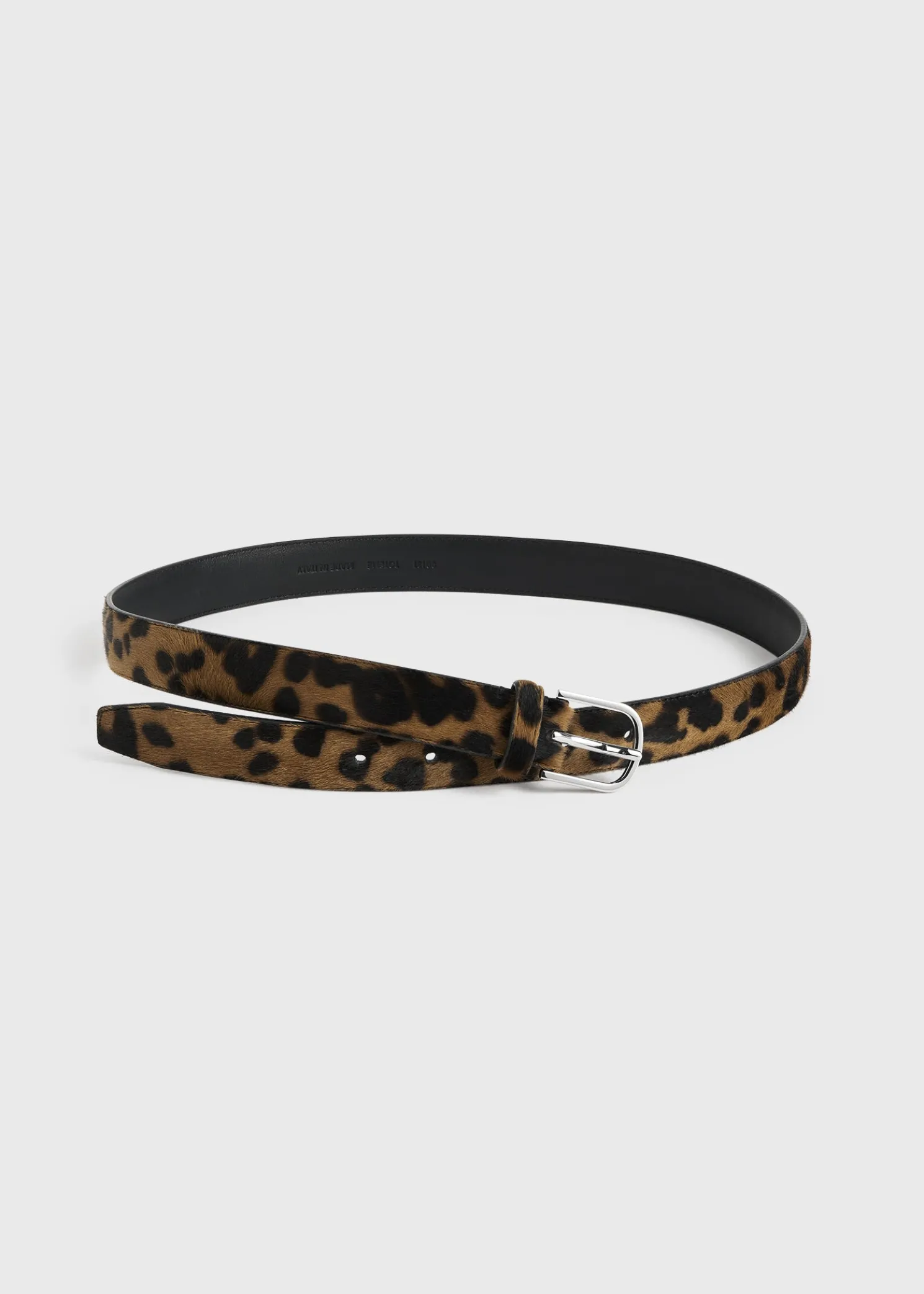Pony hair belt leopard