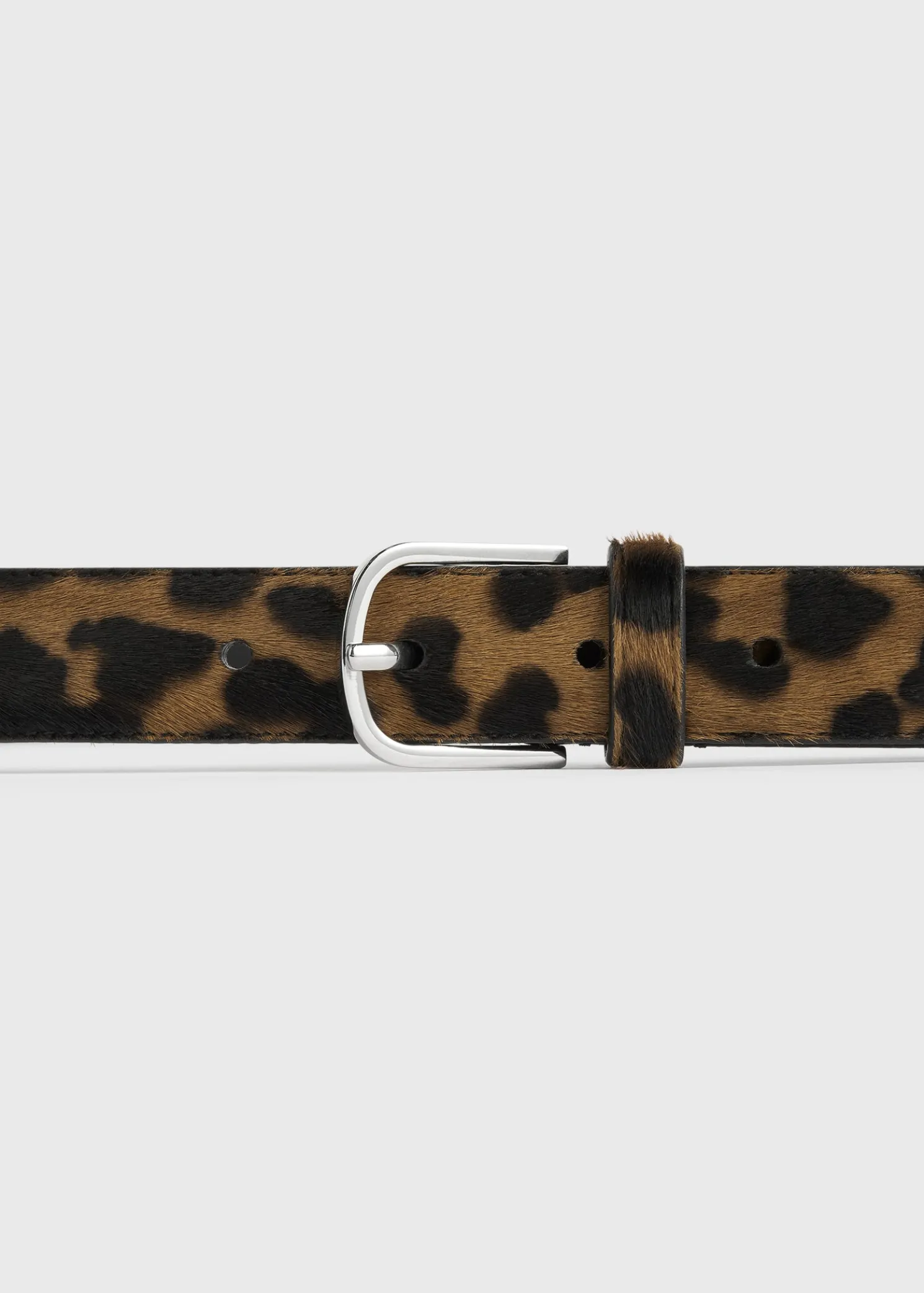 Pony hair belt leopard
