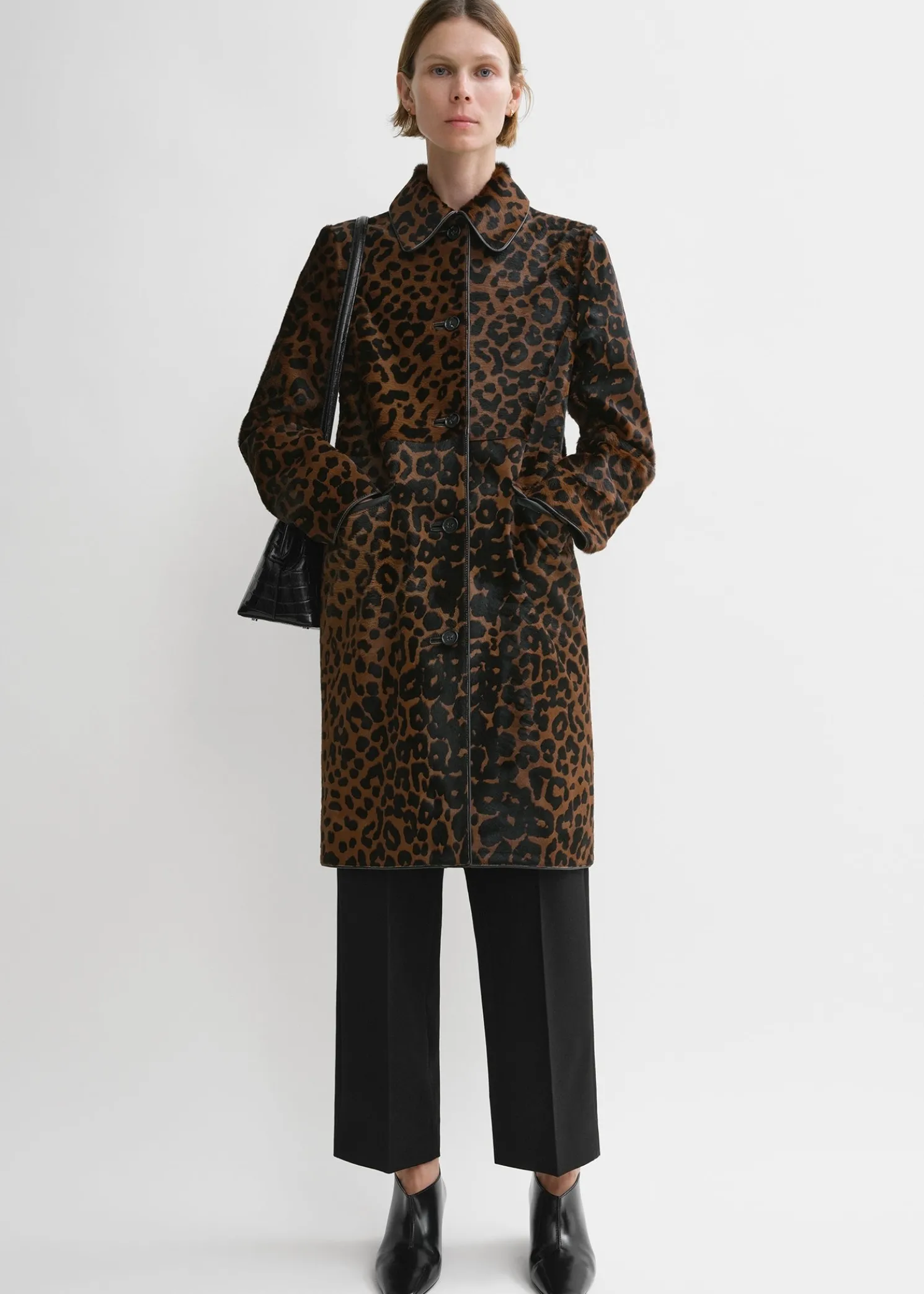 Pony hair coat leopard