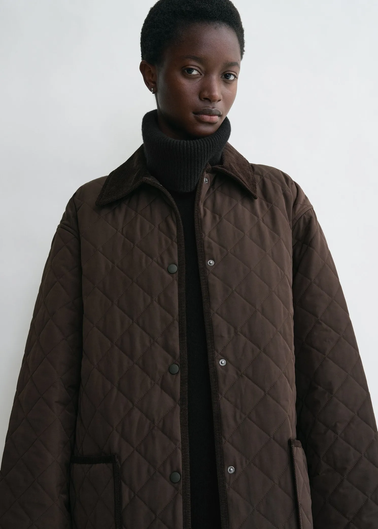 Quilted barn jacket espresso
