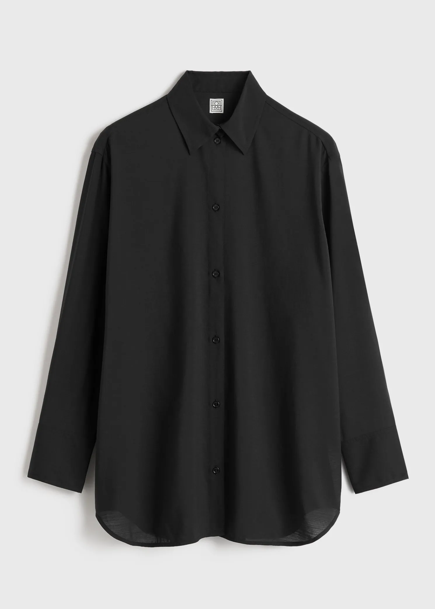 Relaxed voile shirt black