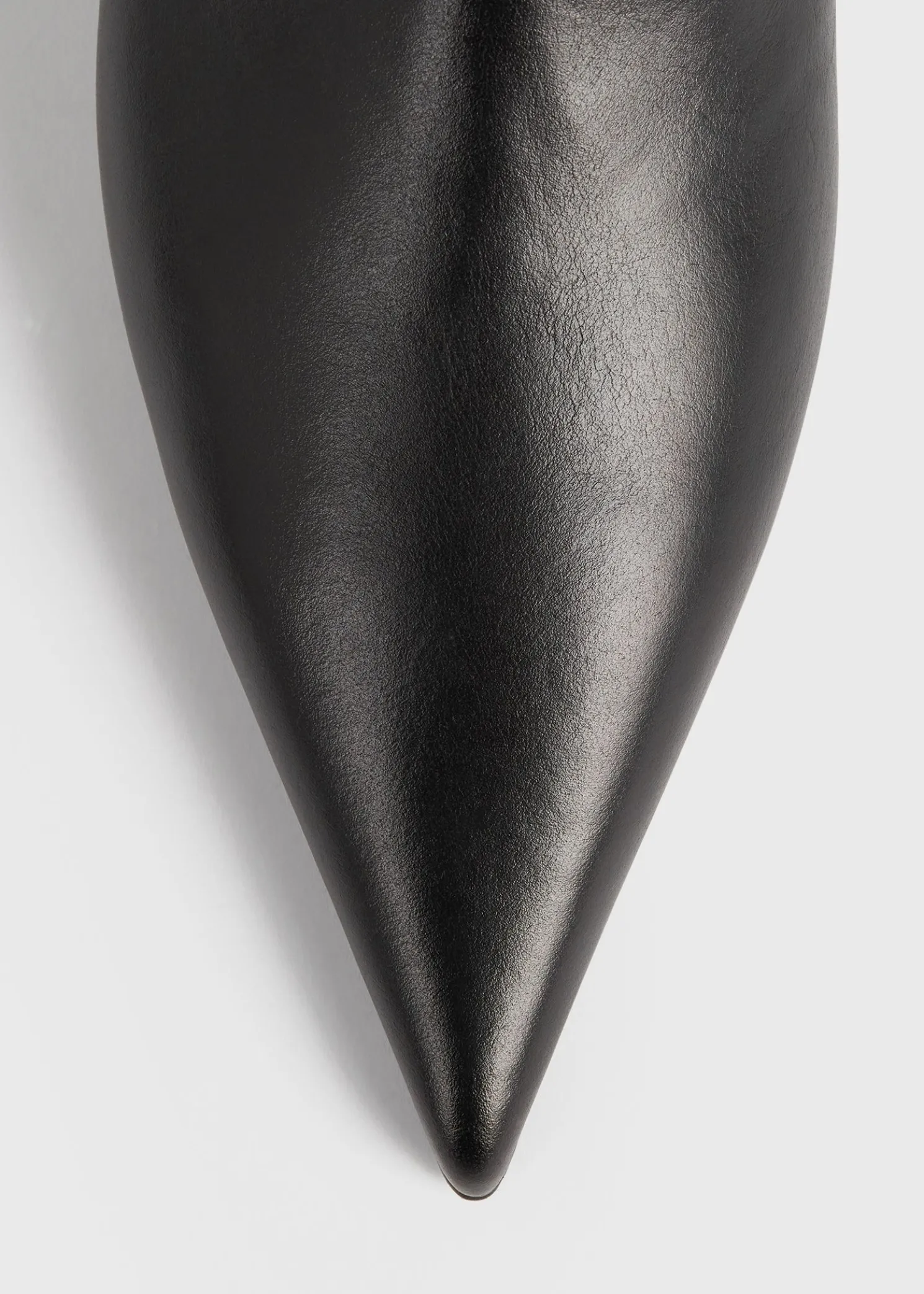 Sharp leather knee-high boots black