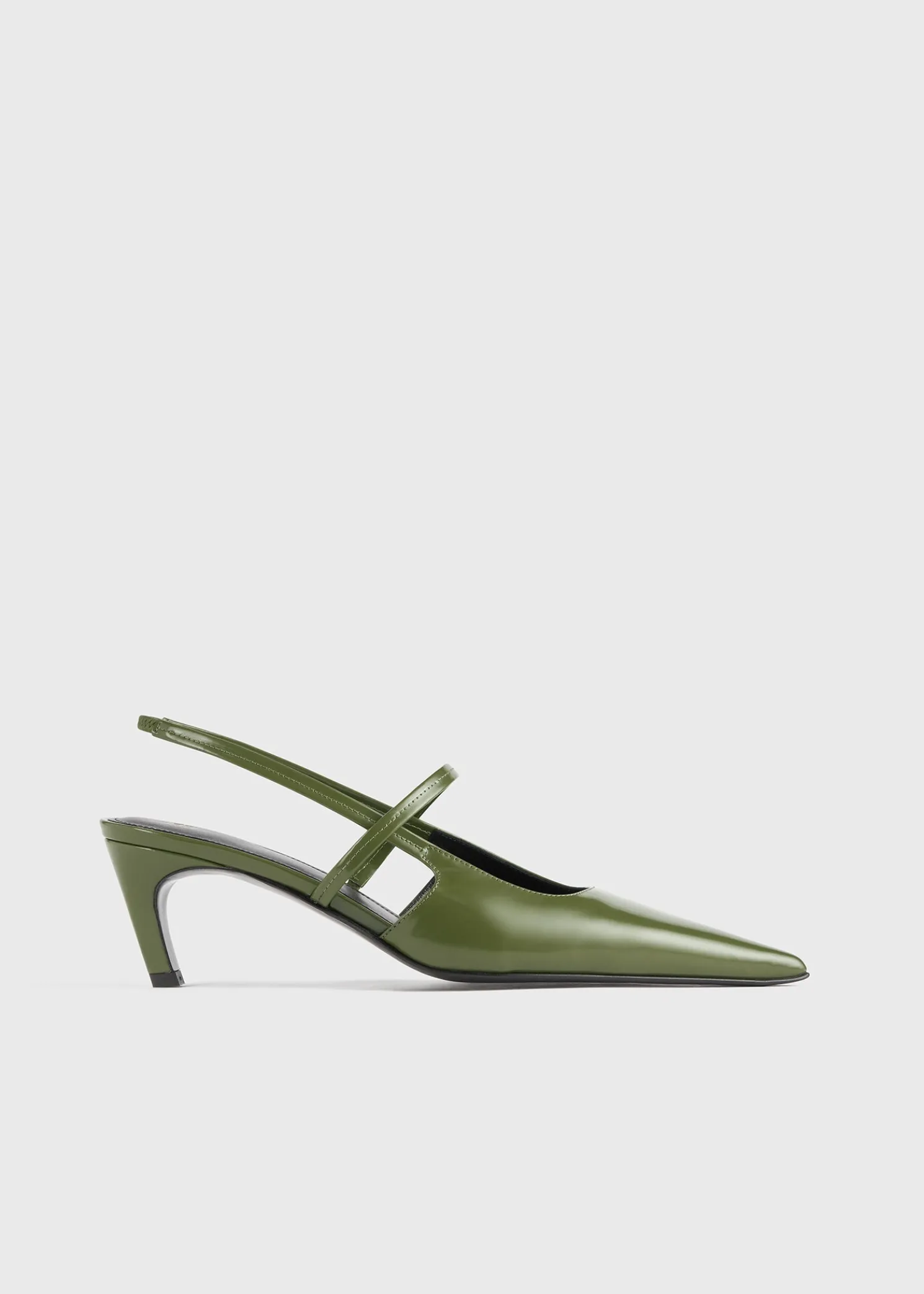 Sharp leather slingbacks laurel