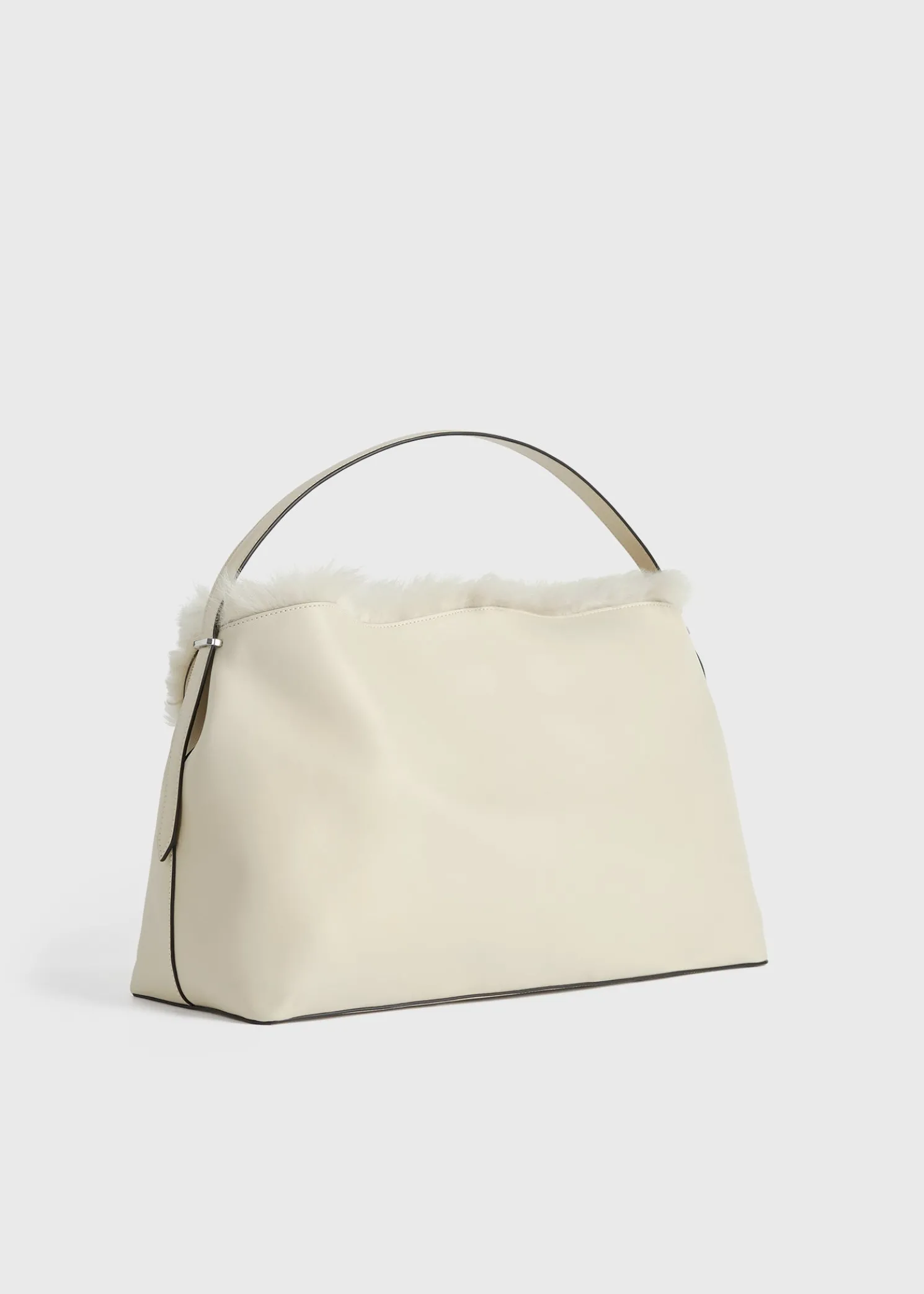 Shearling bag ecru