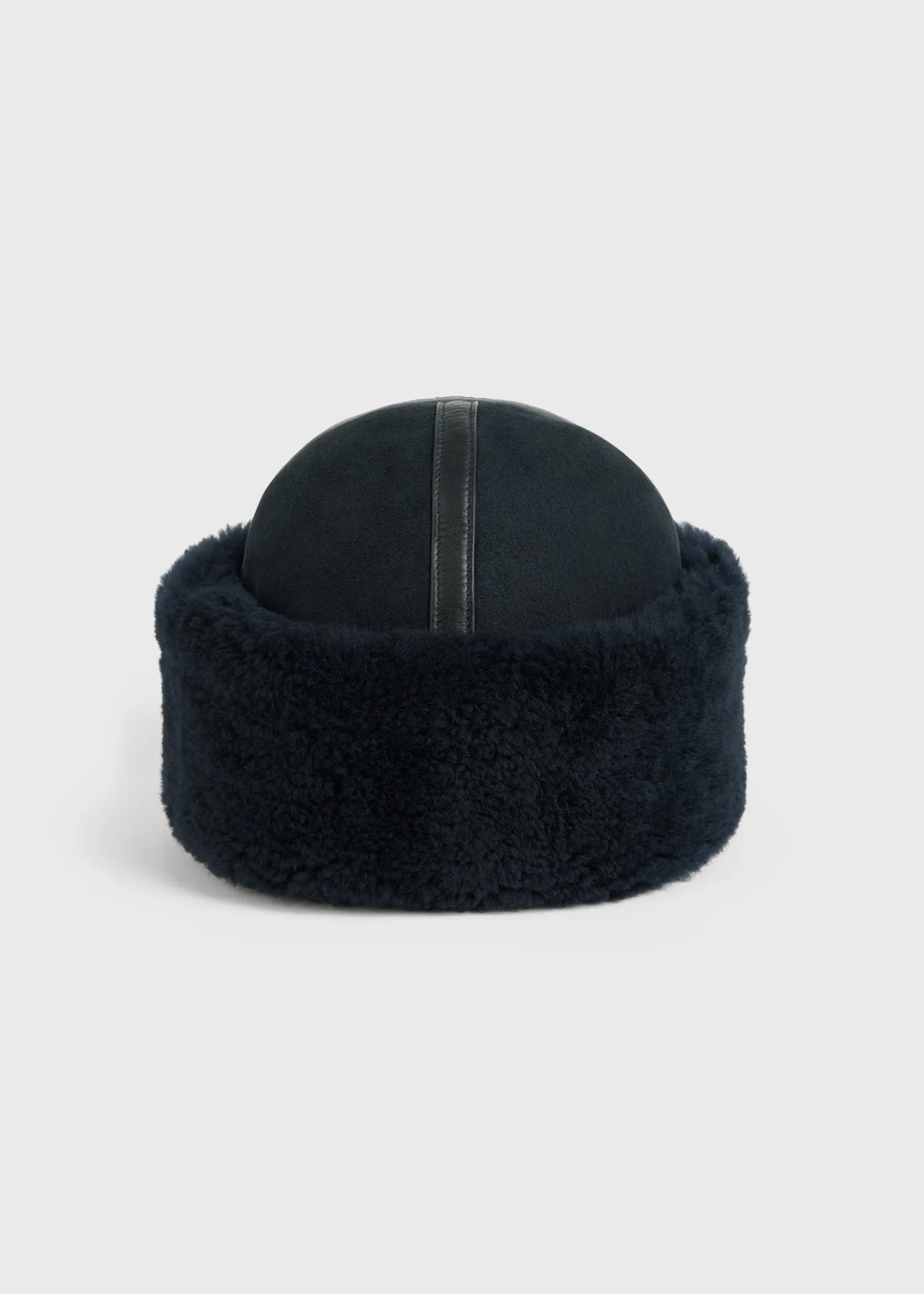 Shearling winter hat navy