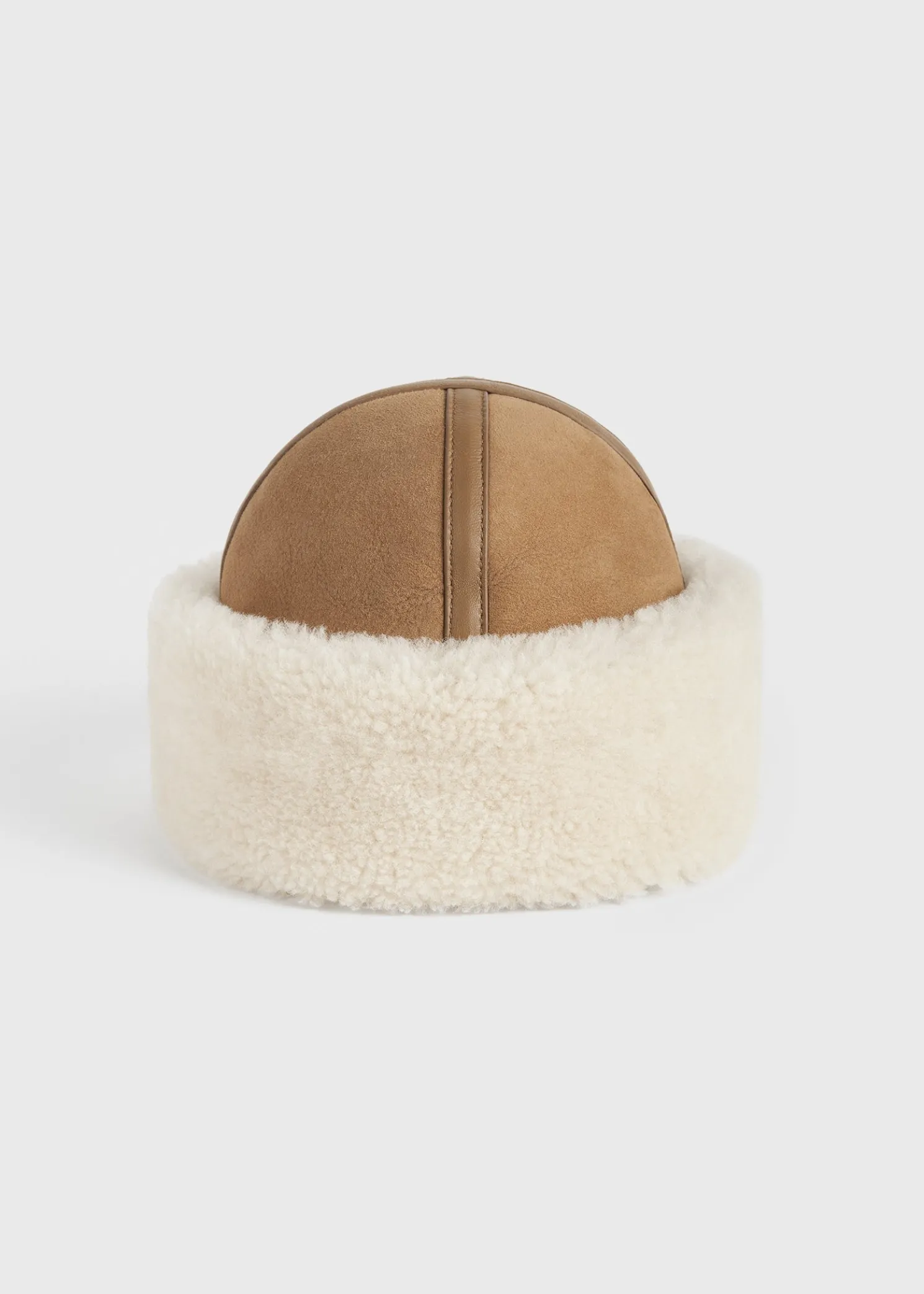 Shearling winter hat biscuit