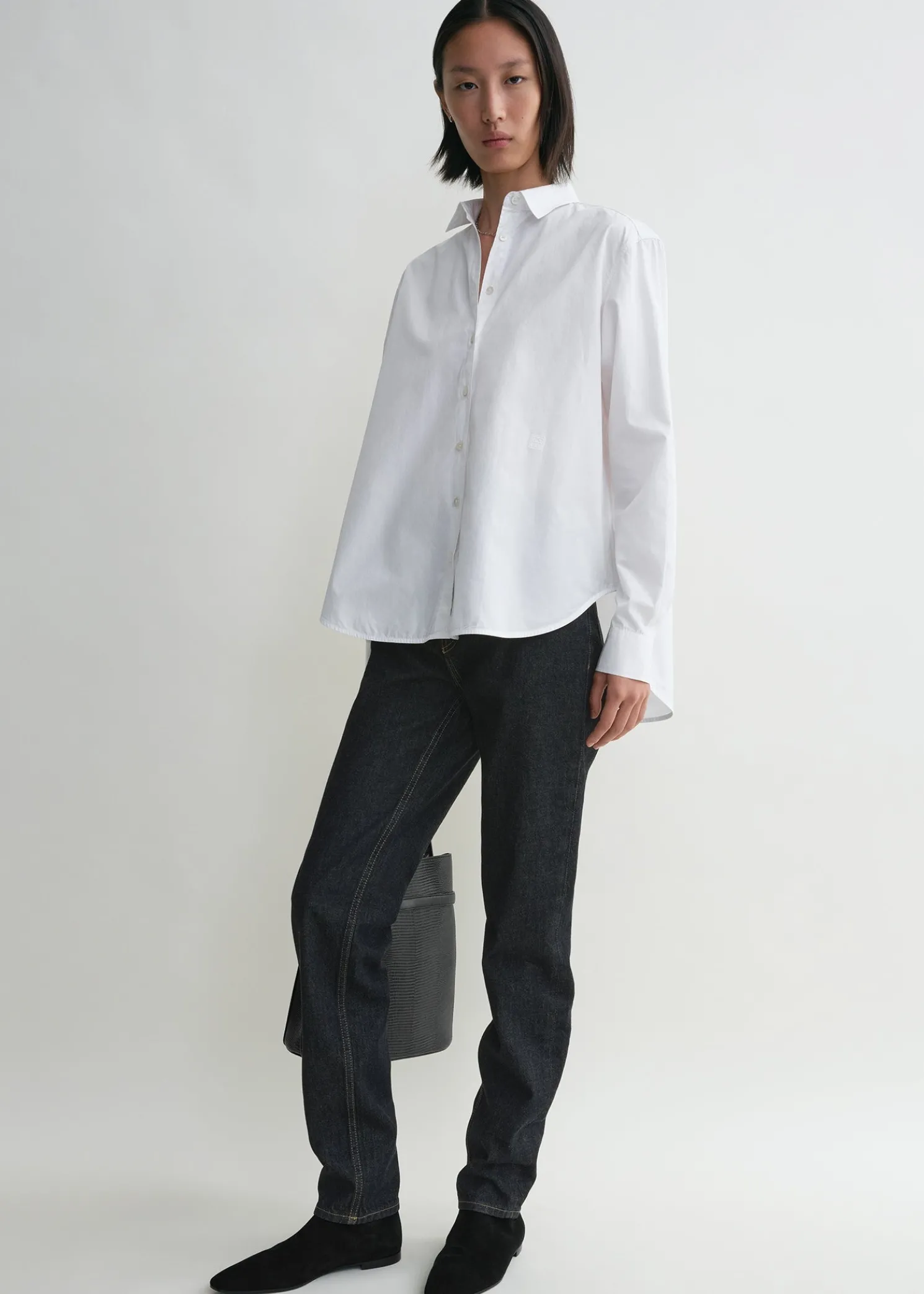 Signature cotton shirt white
