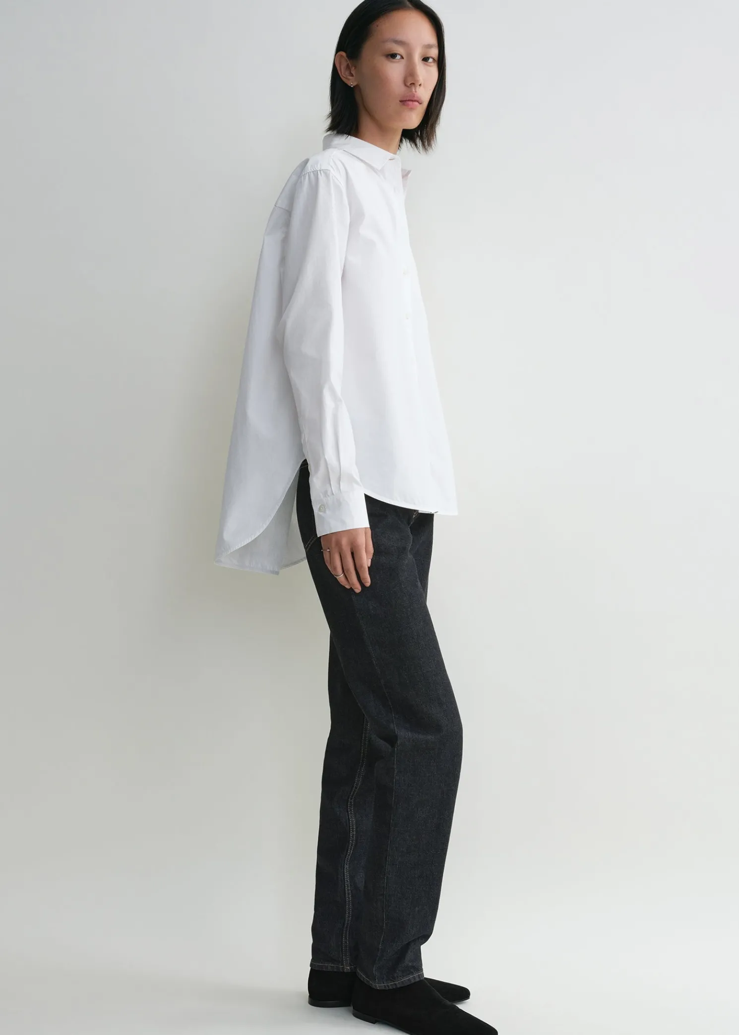 Signature cotton shirt white