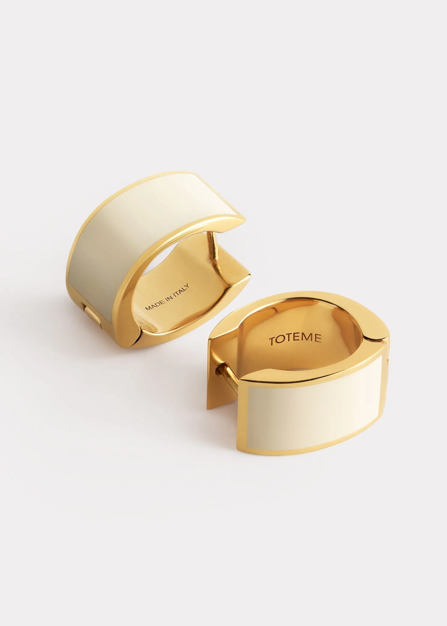 Signature hoops ecru/gold