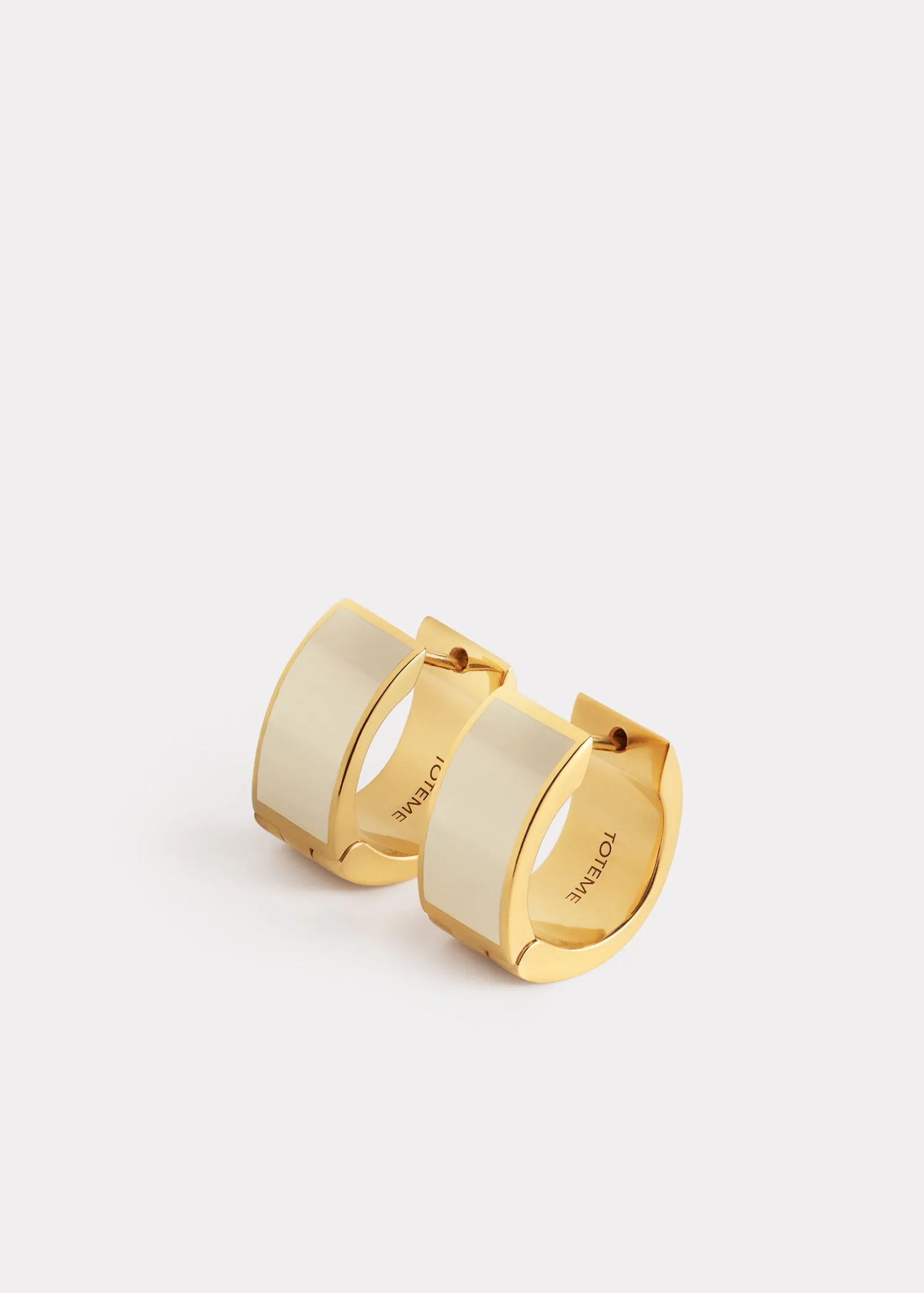 Signature hoops ecru/gold