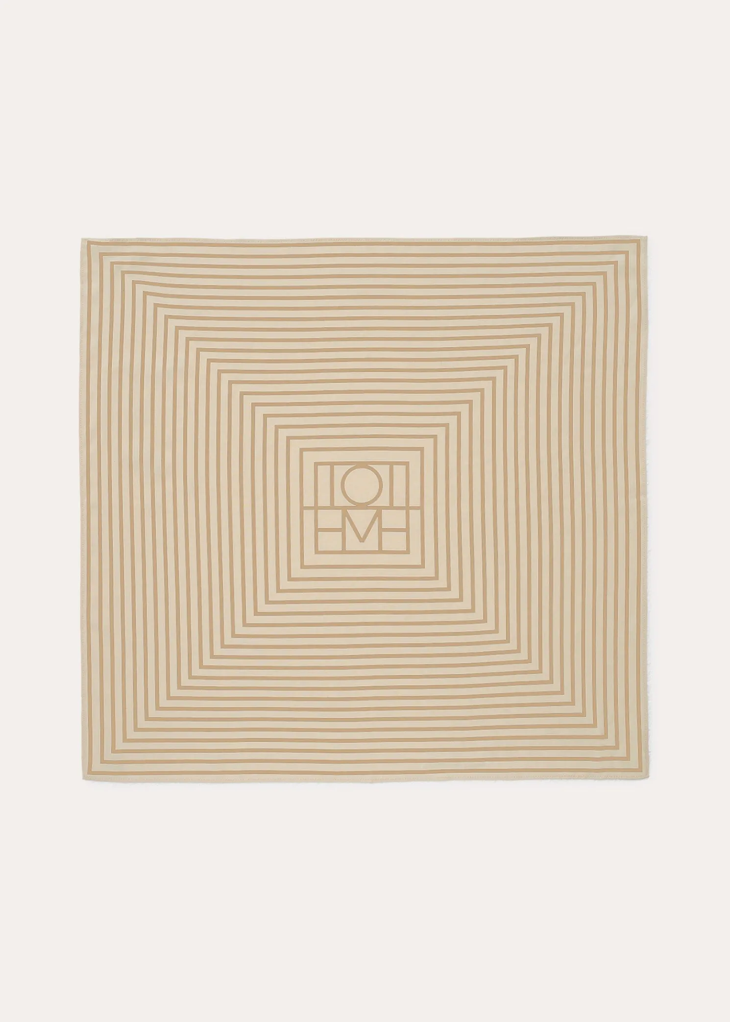 Signature monogram silk scarf peanut butter