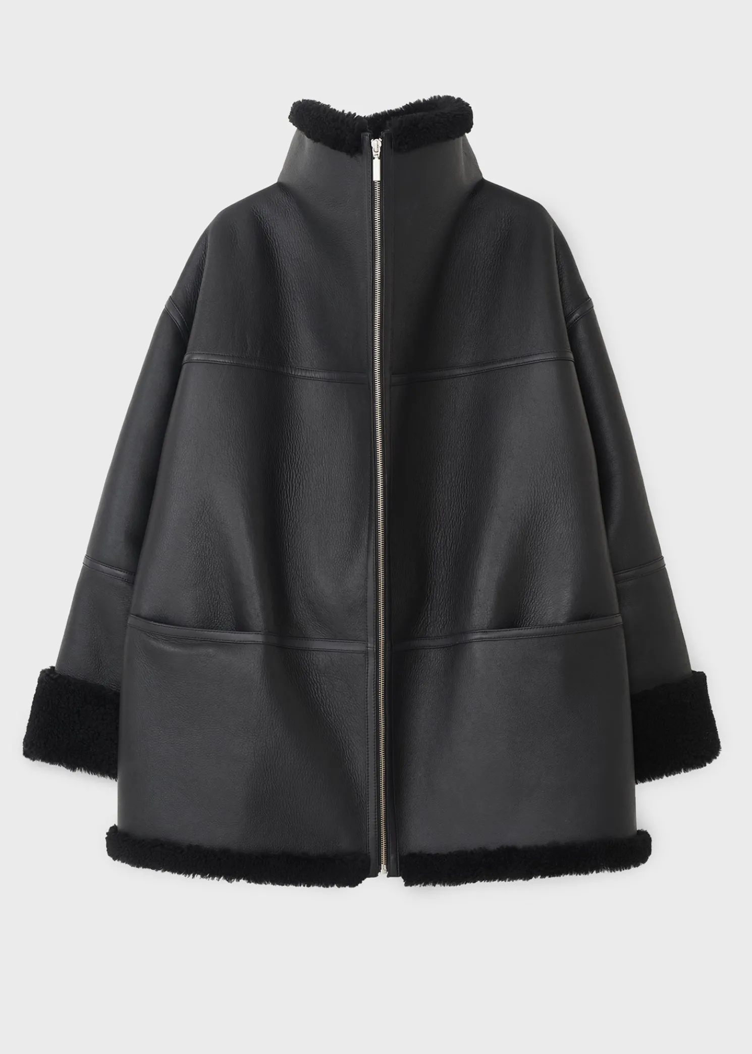 Signature shearling jacket black