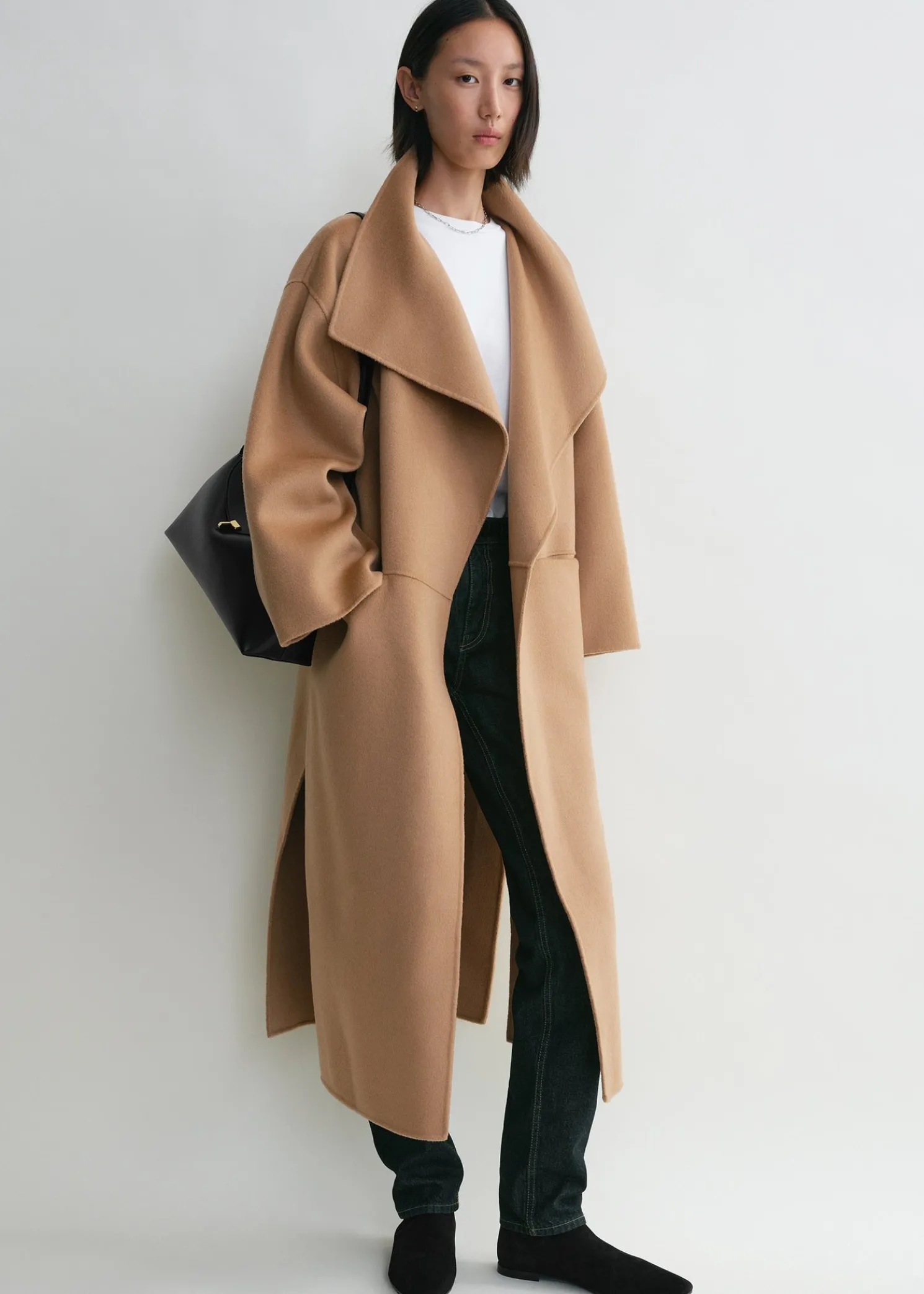 Signature wool cashmere coat camel
