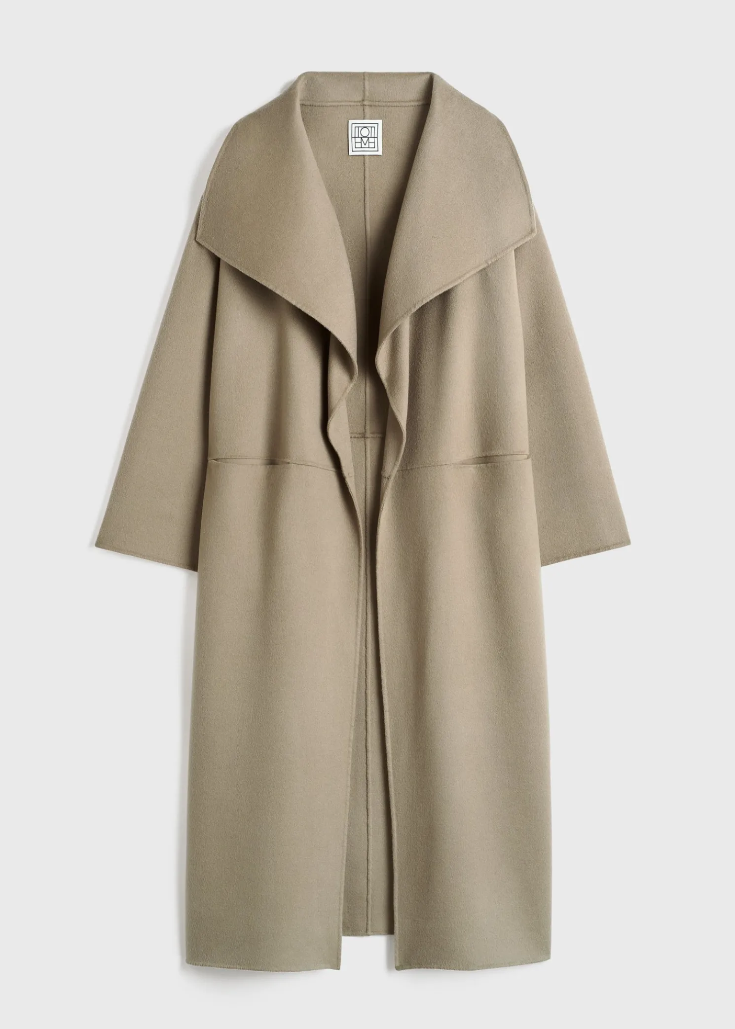 Signature wool cashmere coat truffle